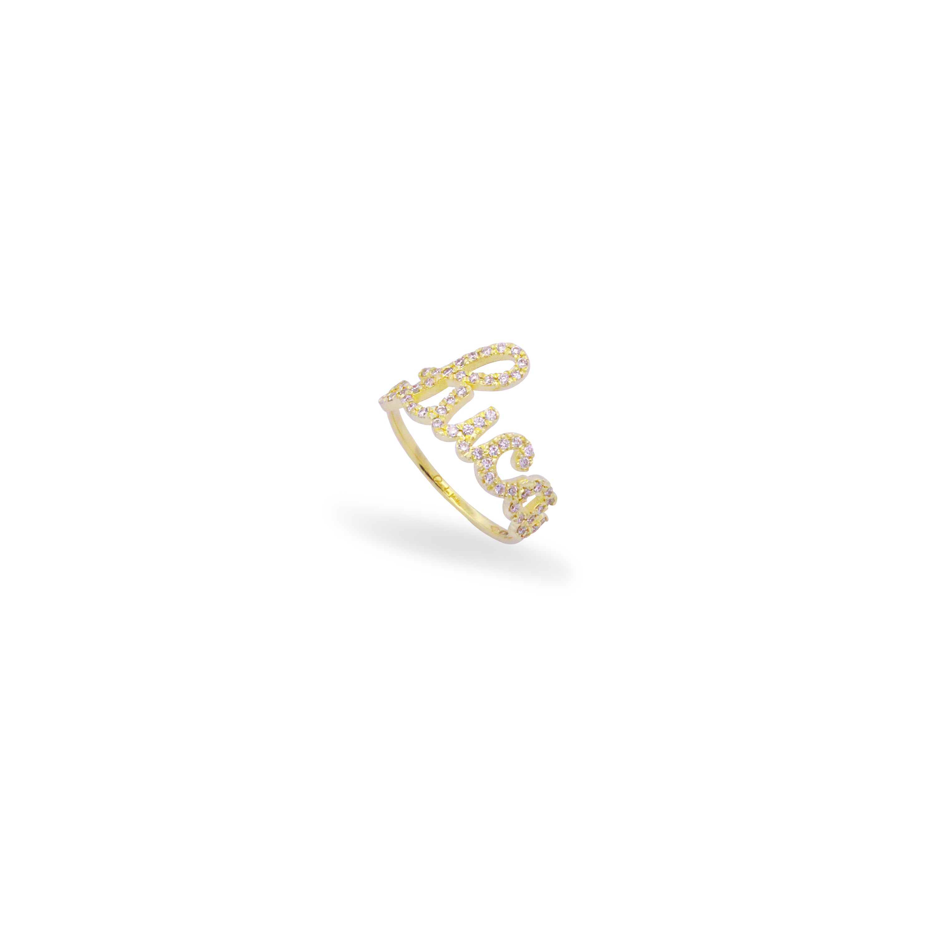 Rings - Customizable ring with name and Lab Grown Diamonds - ORO18KT - 3 | Rue des Mille