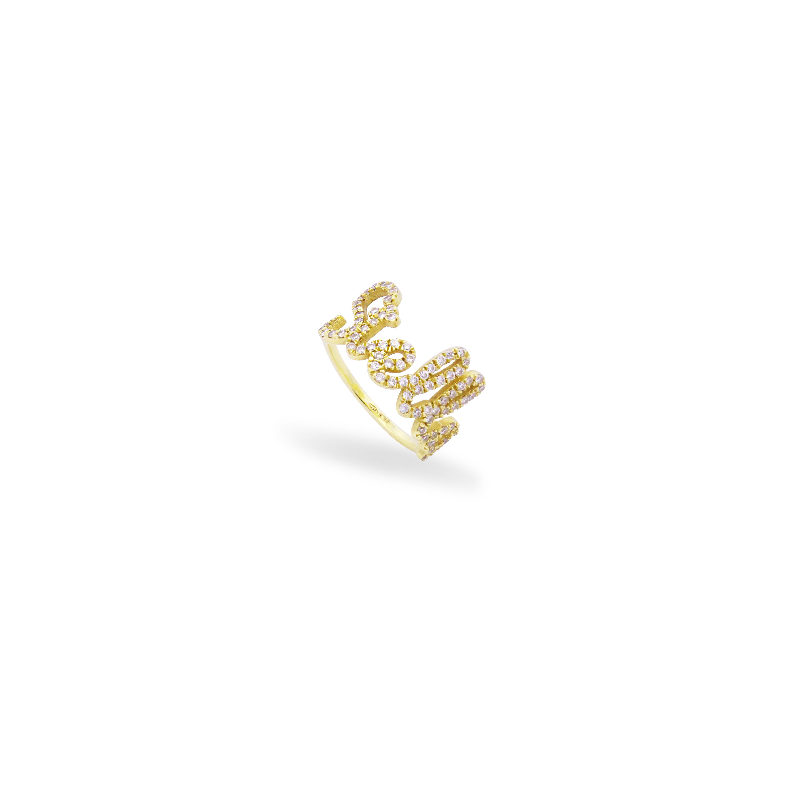 Rings - Customizable ring with name and Lab Grown Diamonds - ORO18KT - 2 | Rue des Mille