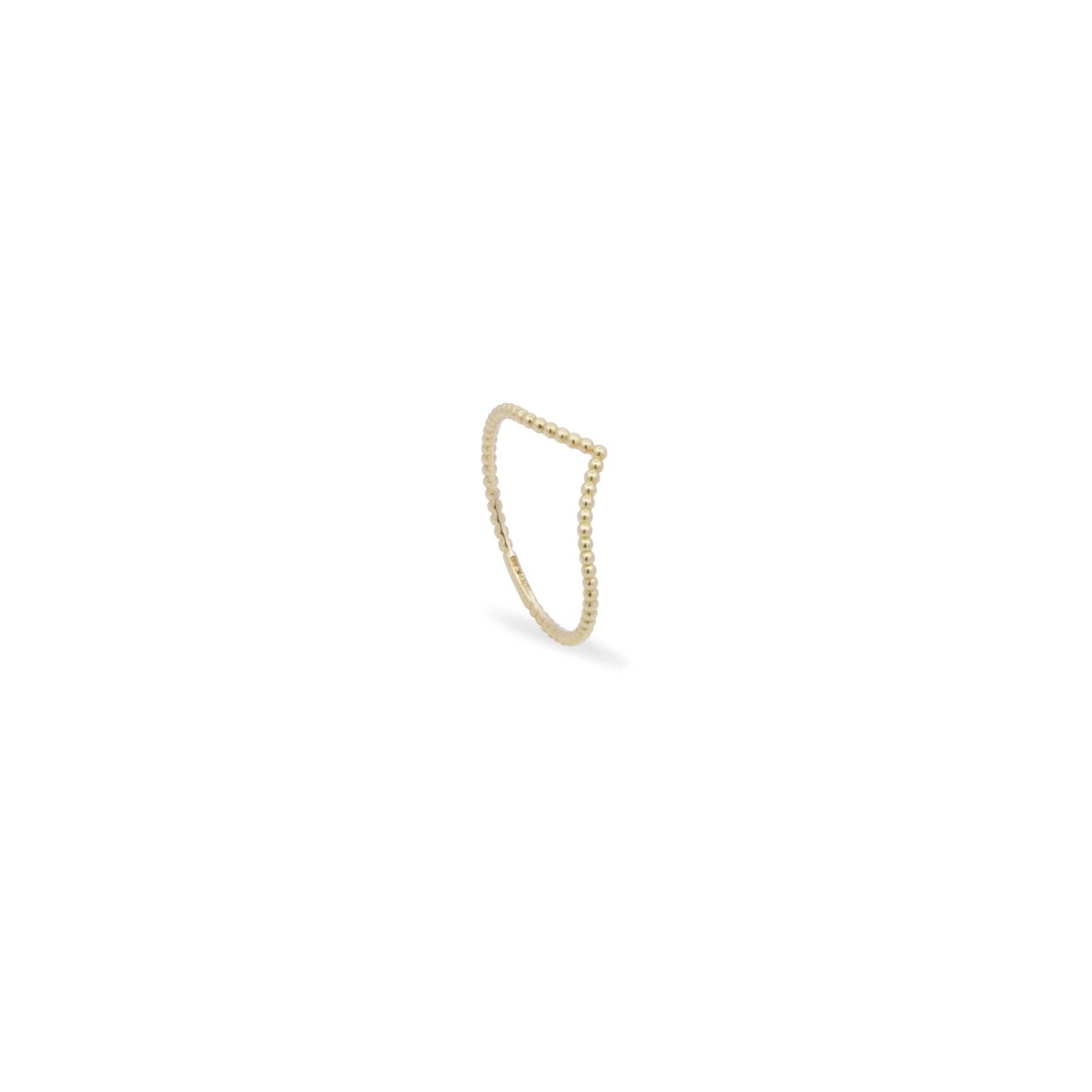 Anelli - Anello fedina indiana zigrinata - ORO18KT - 1 | Rue des Mille