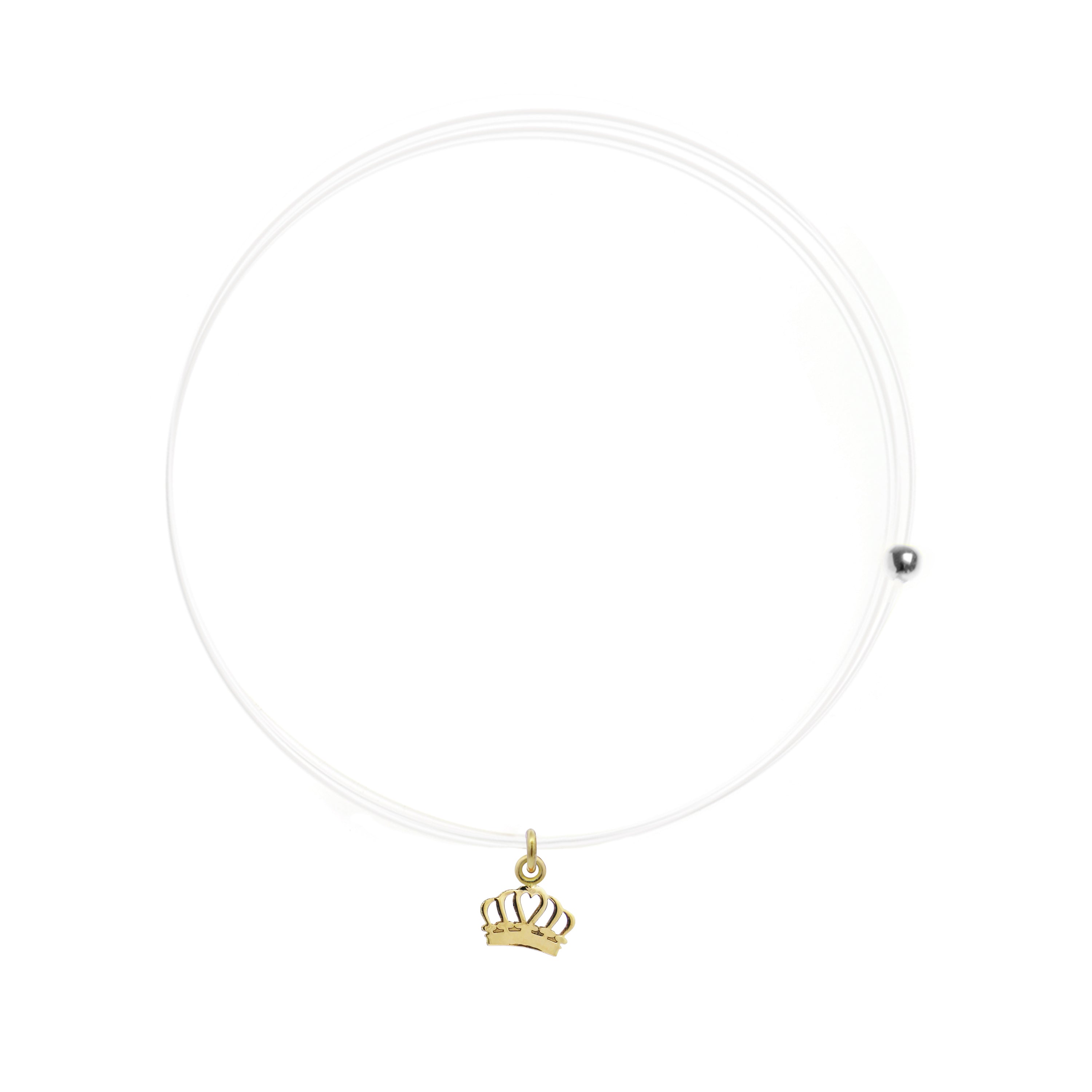 Girocolli - Girocollo Lenza con corona - ORO18KT - 1 | Rue des Mille