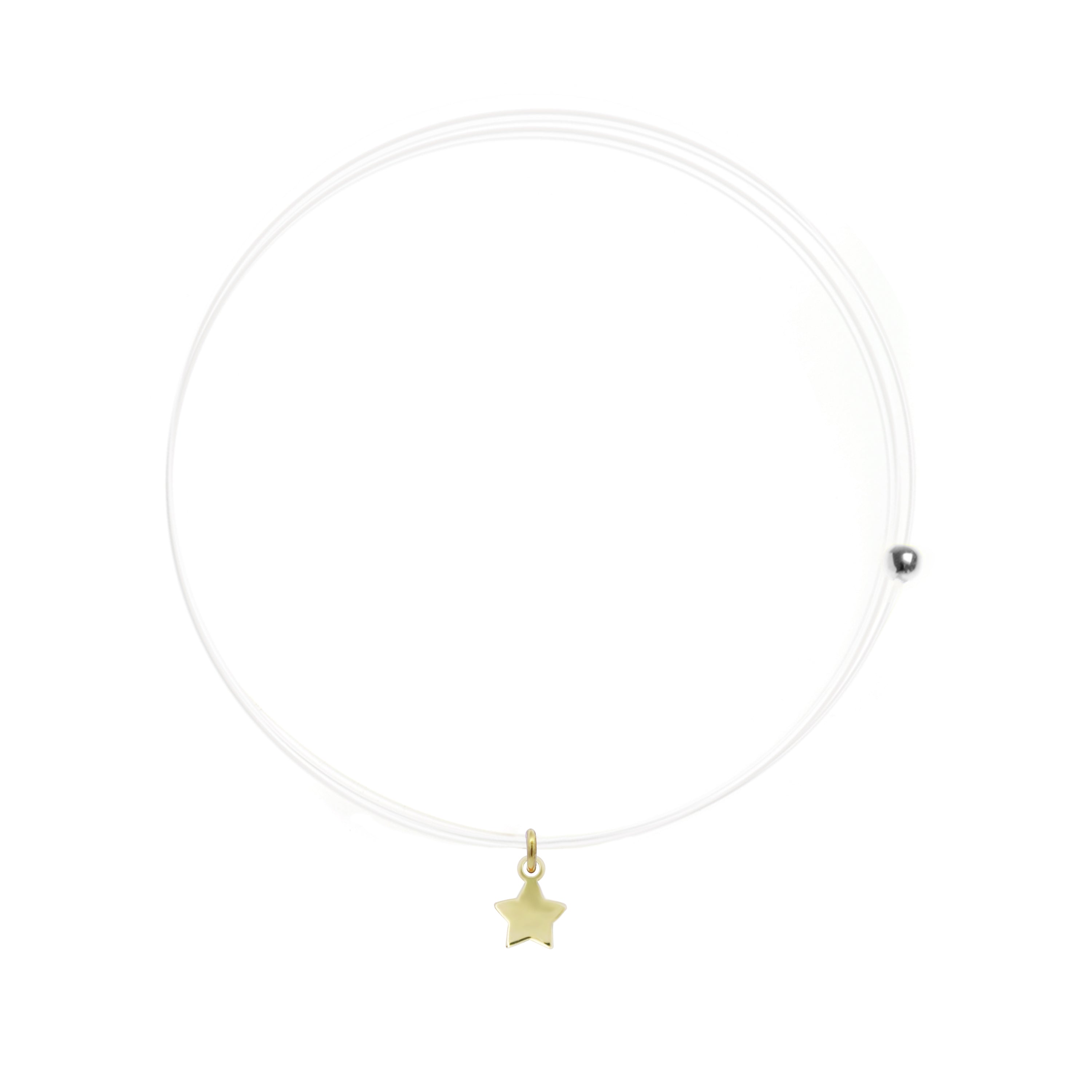 Chokers - Choker invisibile line with star - ORO18KT - 1 | Rue des Mille