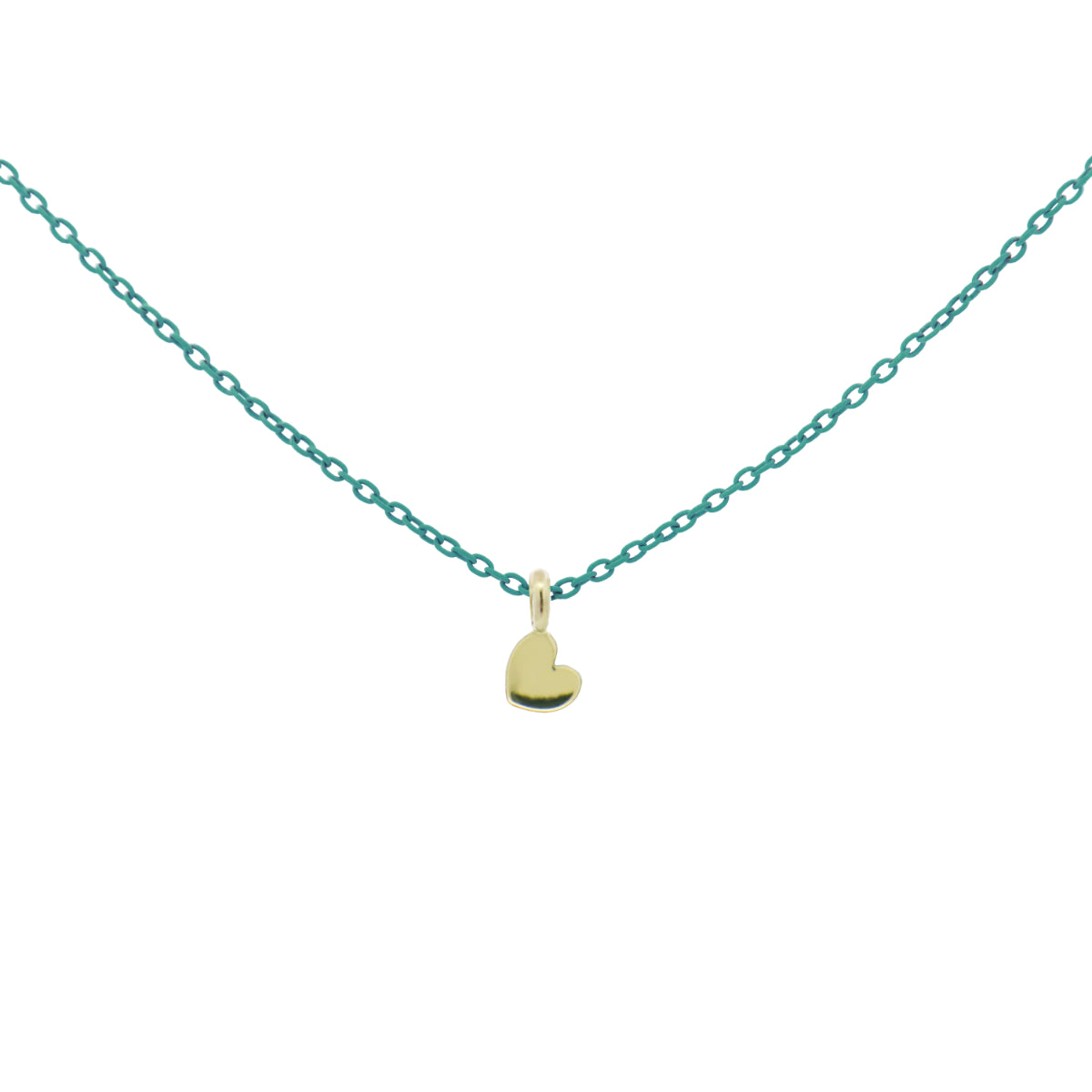 Girocolli - Girocollo cuore catena con vernice - ORO 18KT - 3 | Rue des Mille