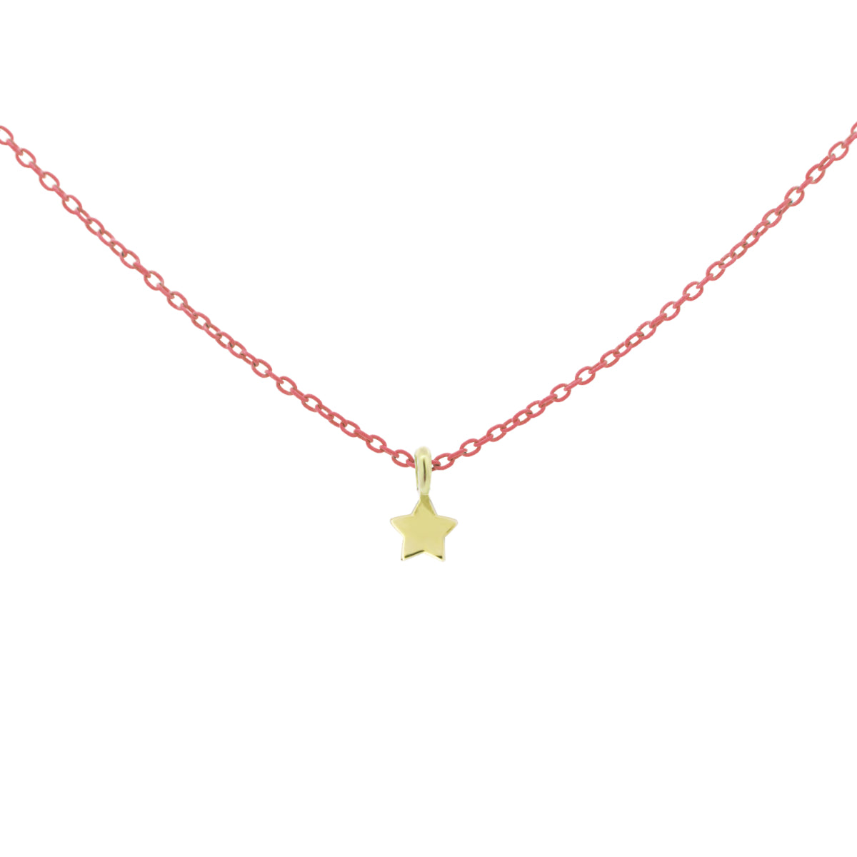 Gargantillas - Garantilla con Estrella y Cadena pintada - ORO18KT - 4 | Rue des Mille