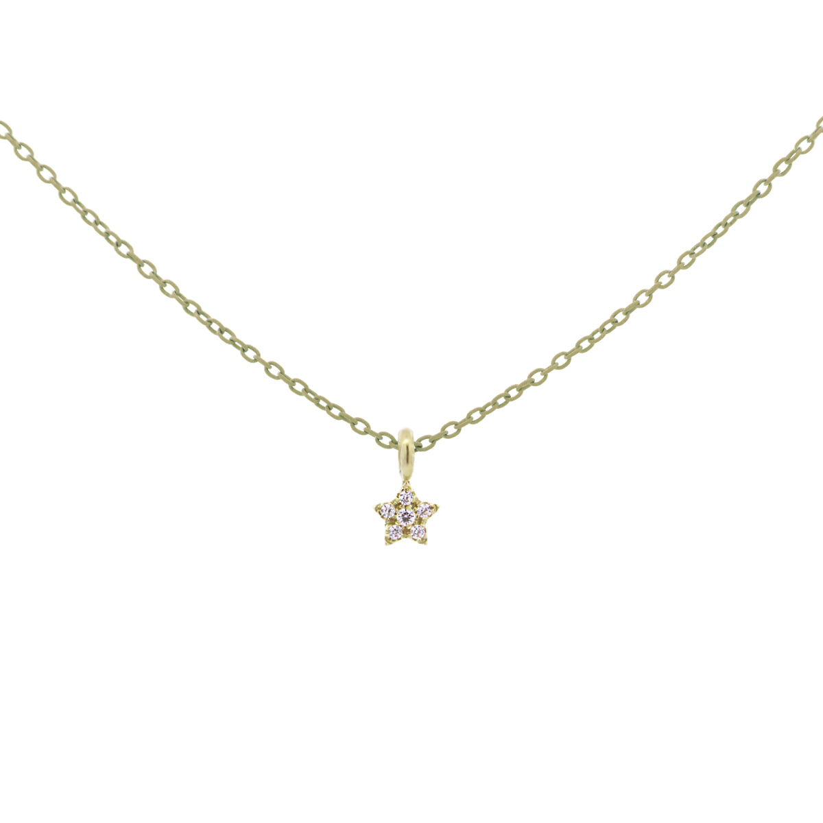 Gargantillas - Garantilla con Estrella Cadena pintada Lab Grown Diamond - ORO18KT - 5 | Rue des Mille