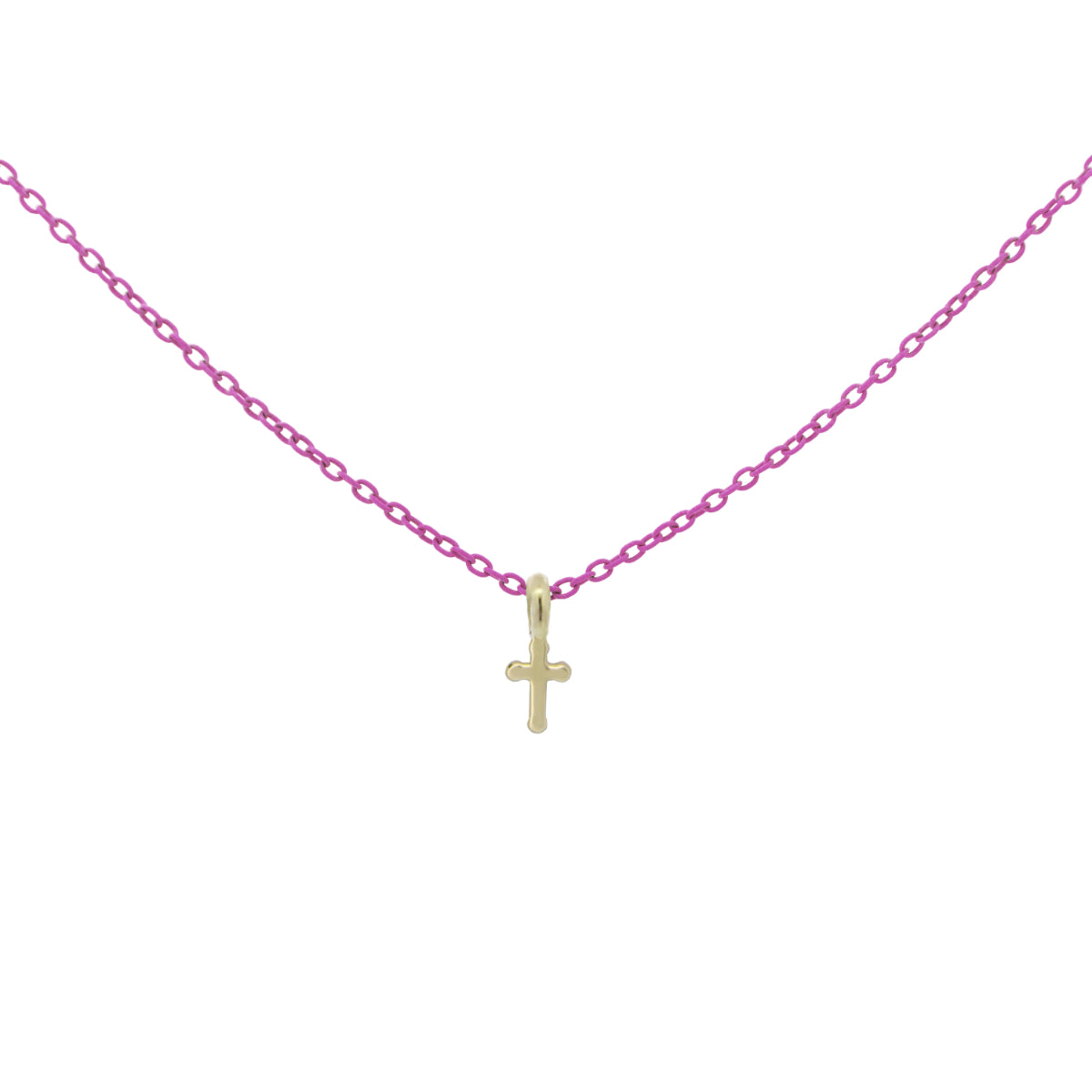 Chokers - Choker with cross and painted chain - ORO 18KT - 6 | Rue des Mille