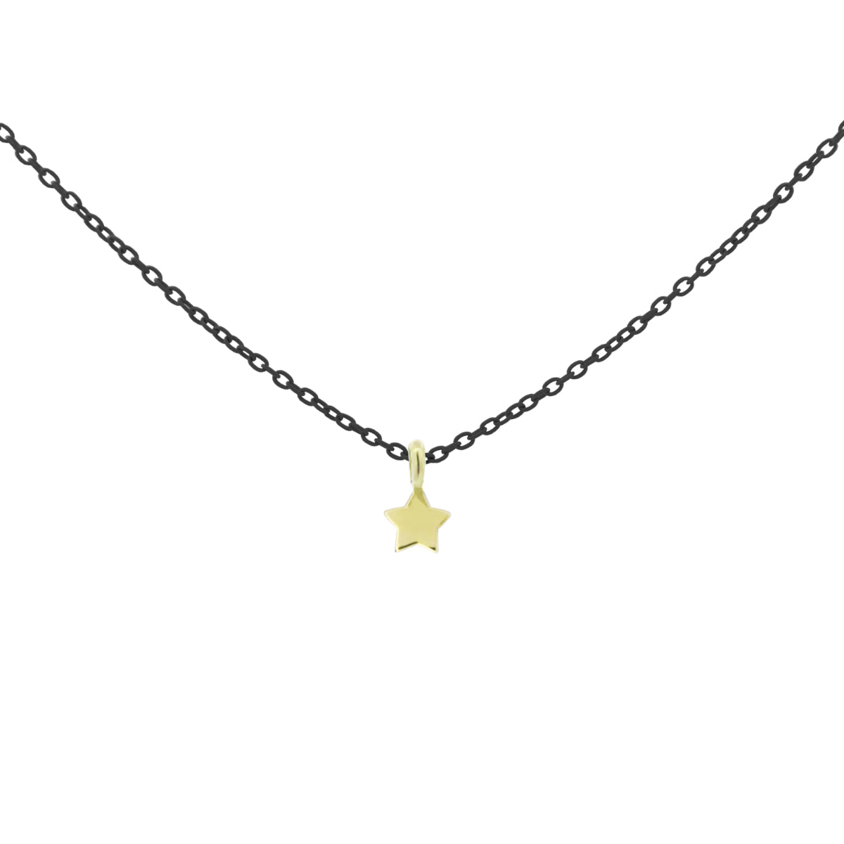 Gargantillas - Garantilla con Estrella y Cadena pintada - ORO18KT - 8 | Rue des Mille