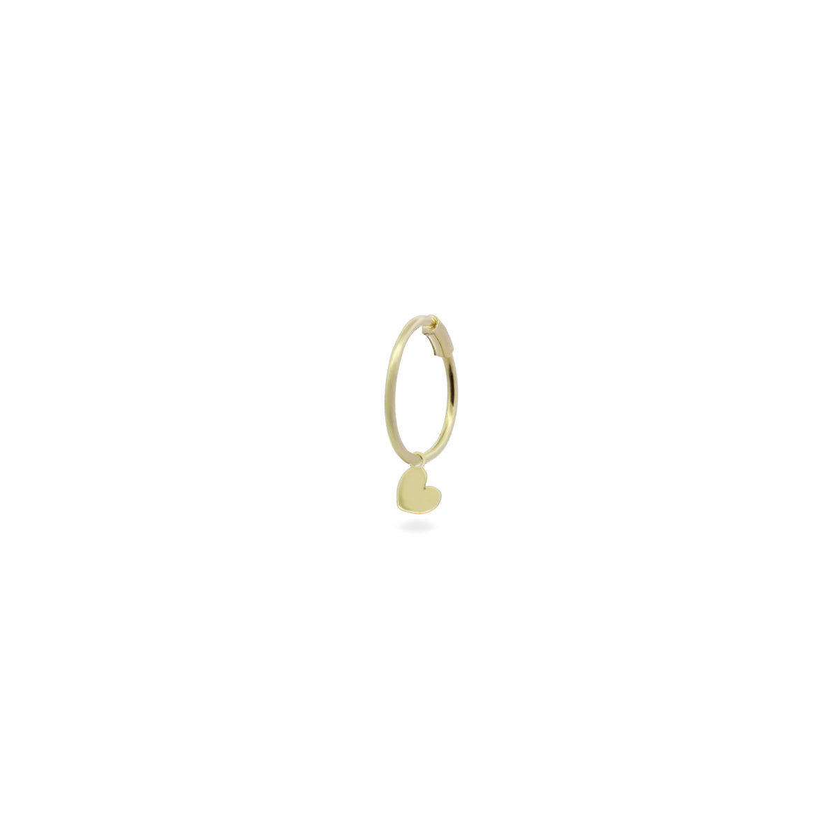 Mono mini hoop heart earring - ORO18KT