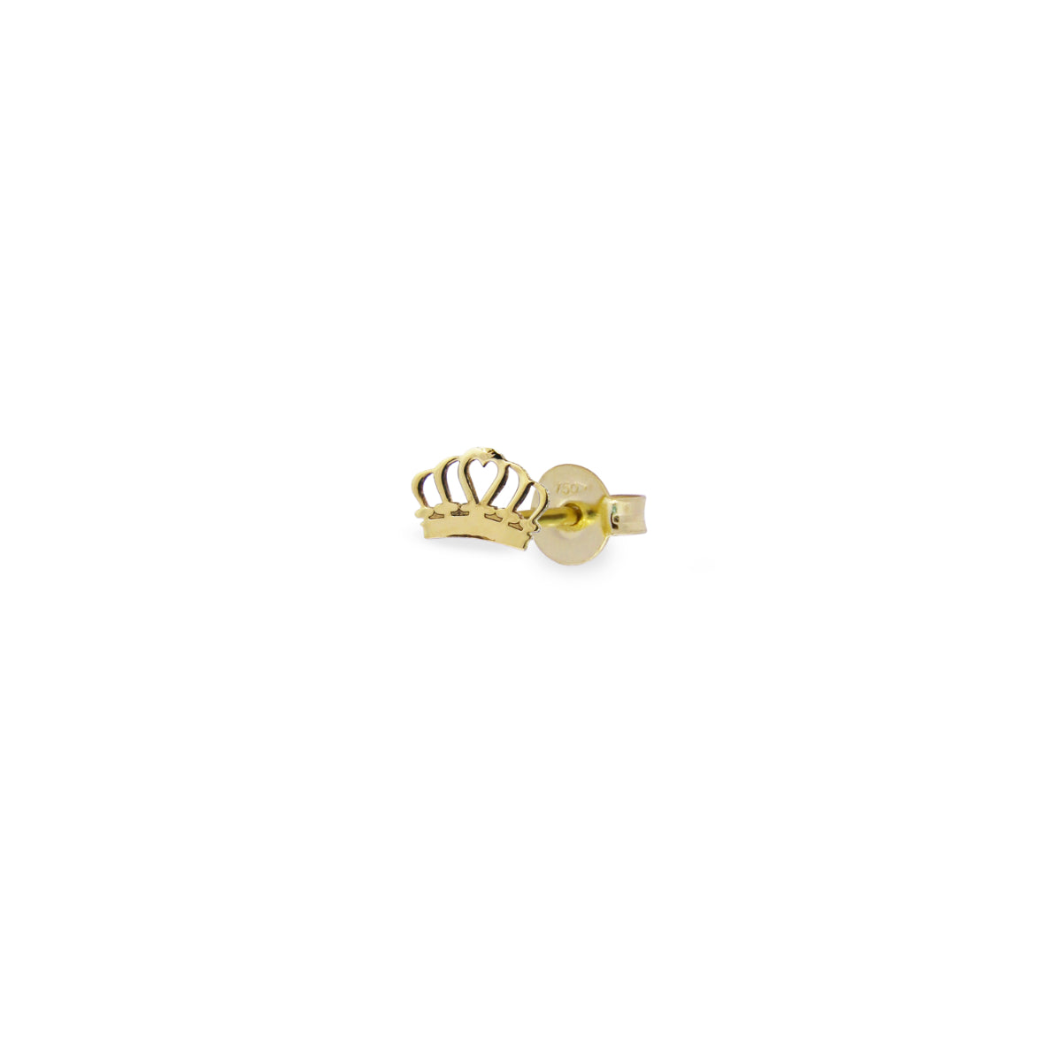 Orecchini - Mono-orecchino lobo corona - ORO18KT - 1 | Rue des Mille