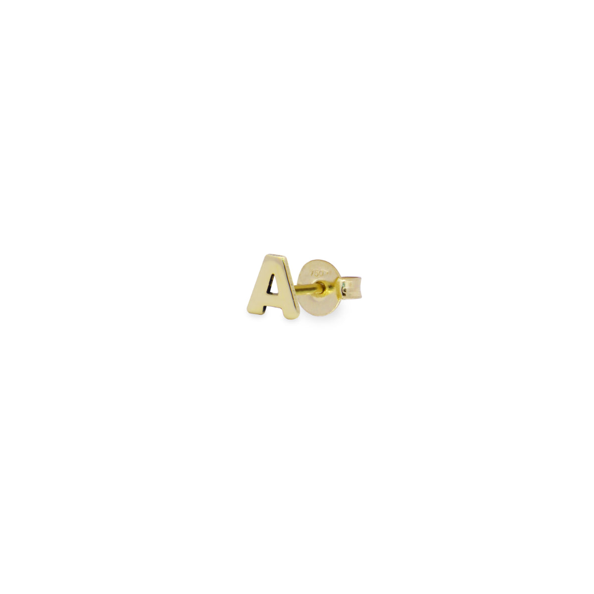 Single earring with letter - ORO18KT
