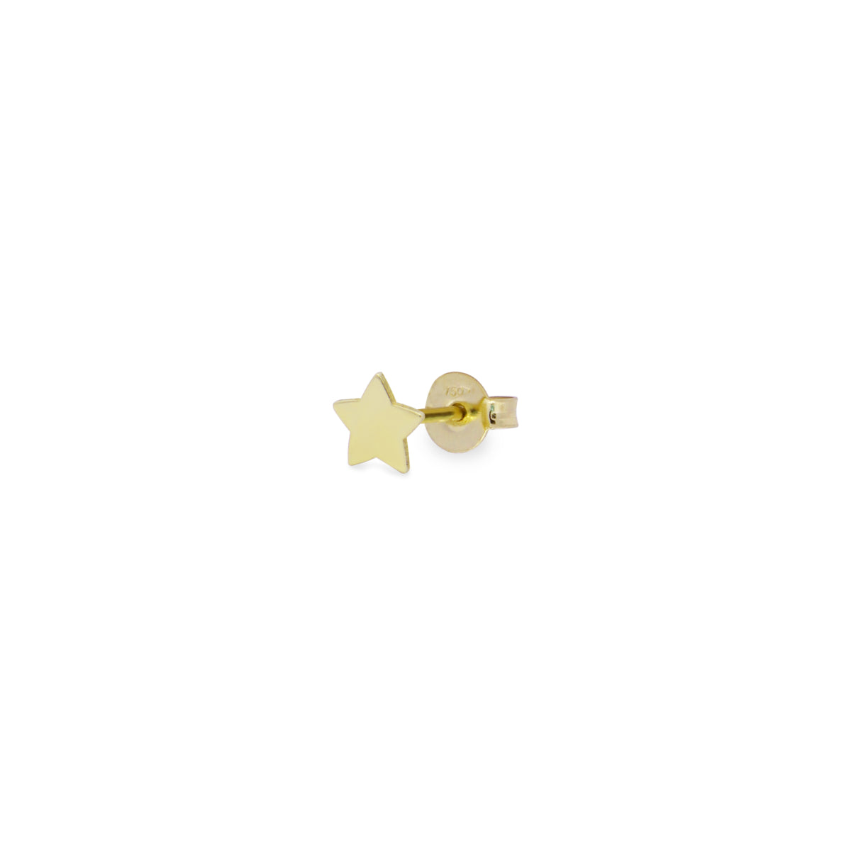 Mono-orecchino lobo stella - ORO18KT