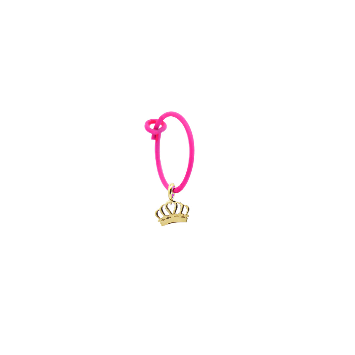 Earrings - Mono mini hoop Crown  - ORO18KT - 1 | Rue des Mille