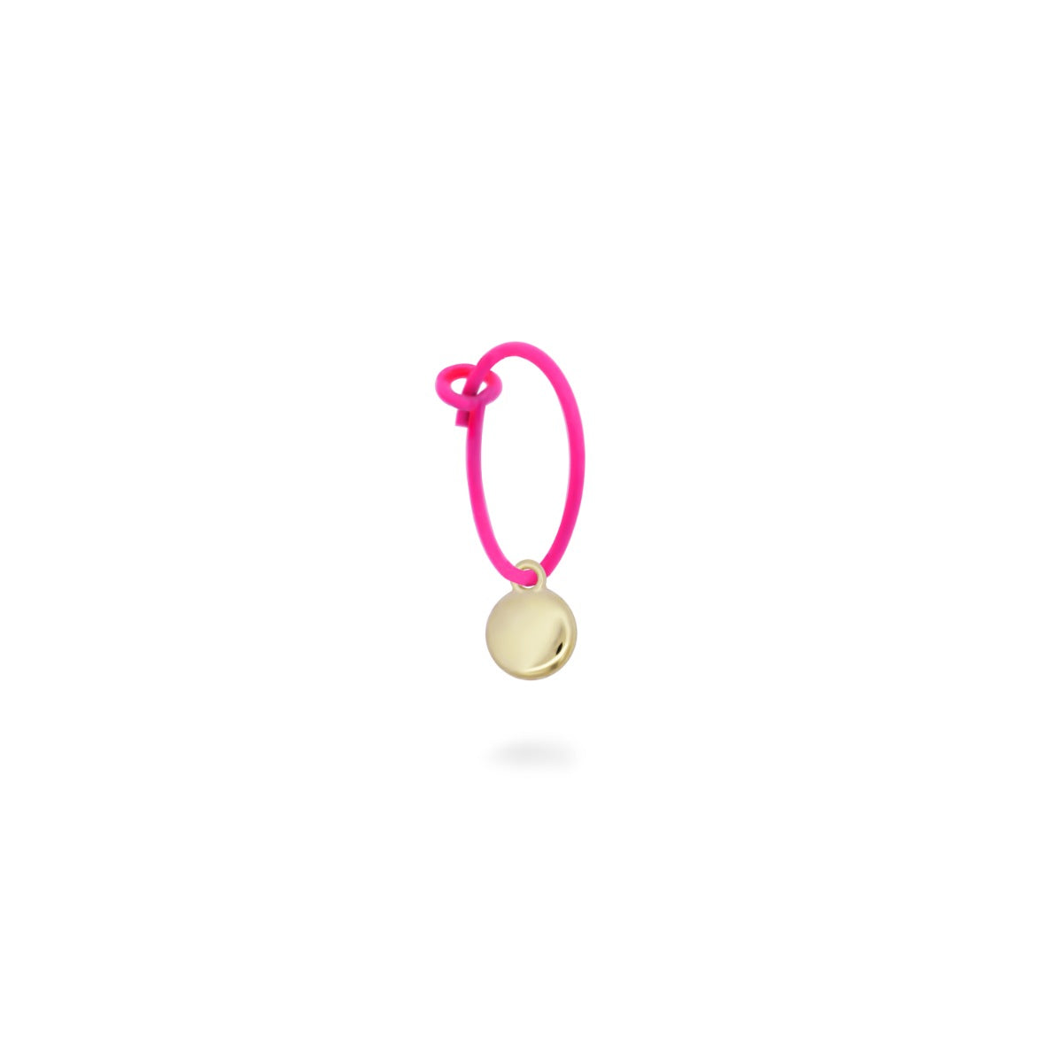 Single round hoop earring -ORO18KT