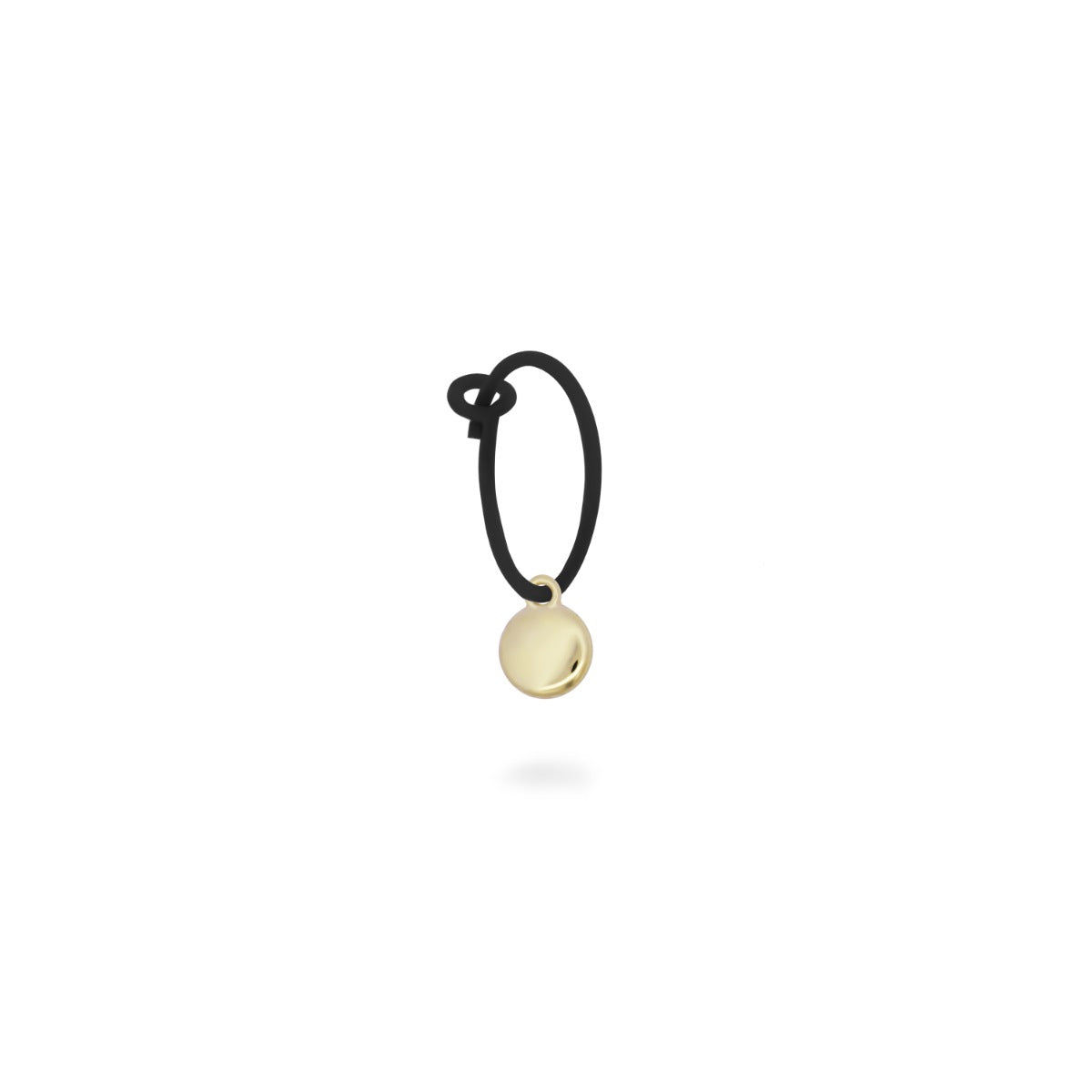 Orecchini - Mono-orecchino tondo hoop vernice - ORO18KT - 2 | Rue des Mille