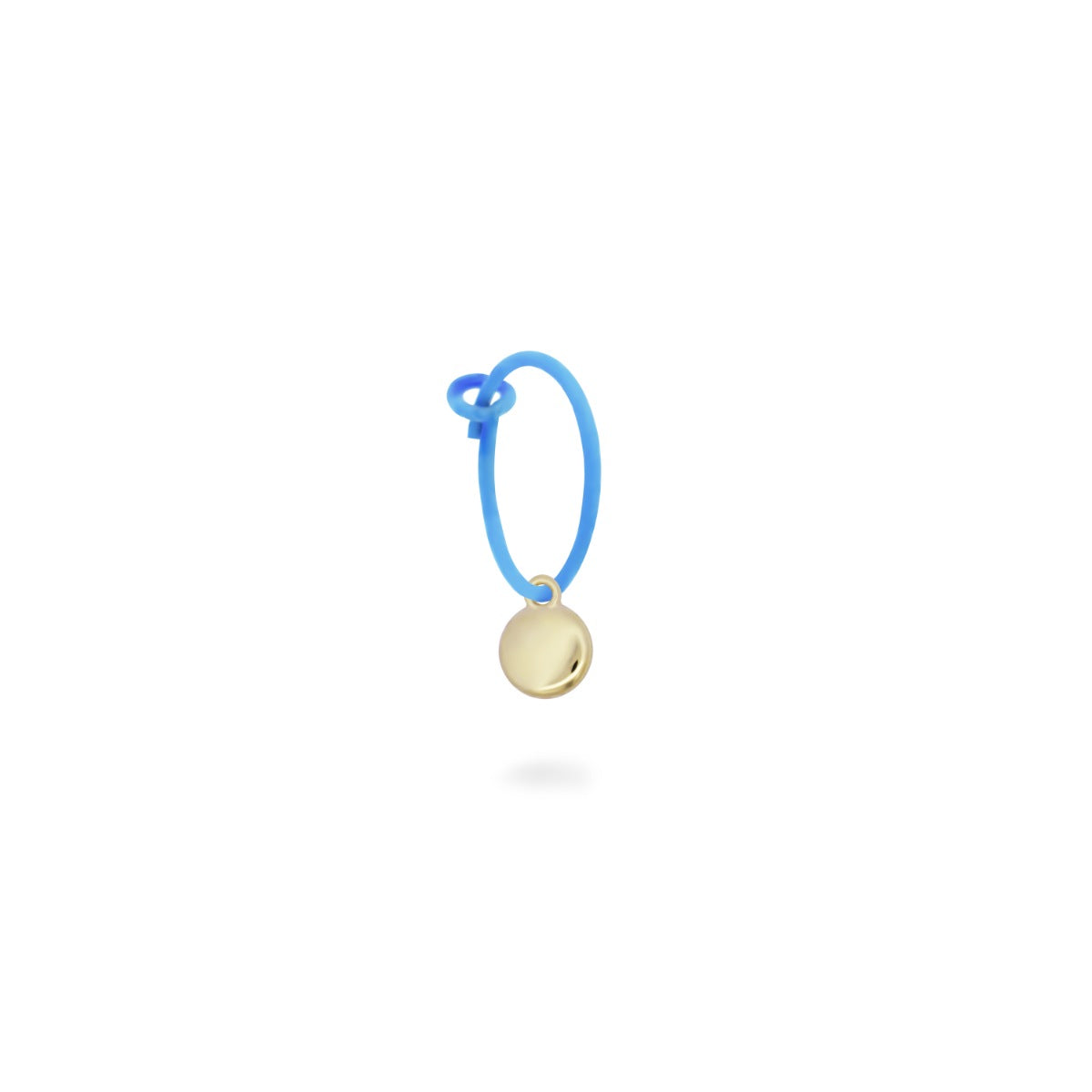 Orecchini - Mono-orecchino tondo hoop vernice - ORO18KT - 3 | Rue des Mille