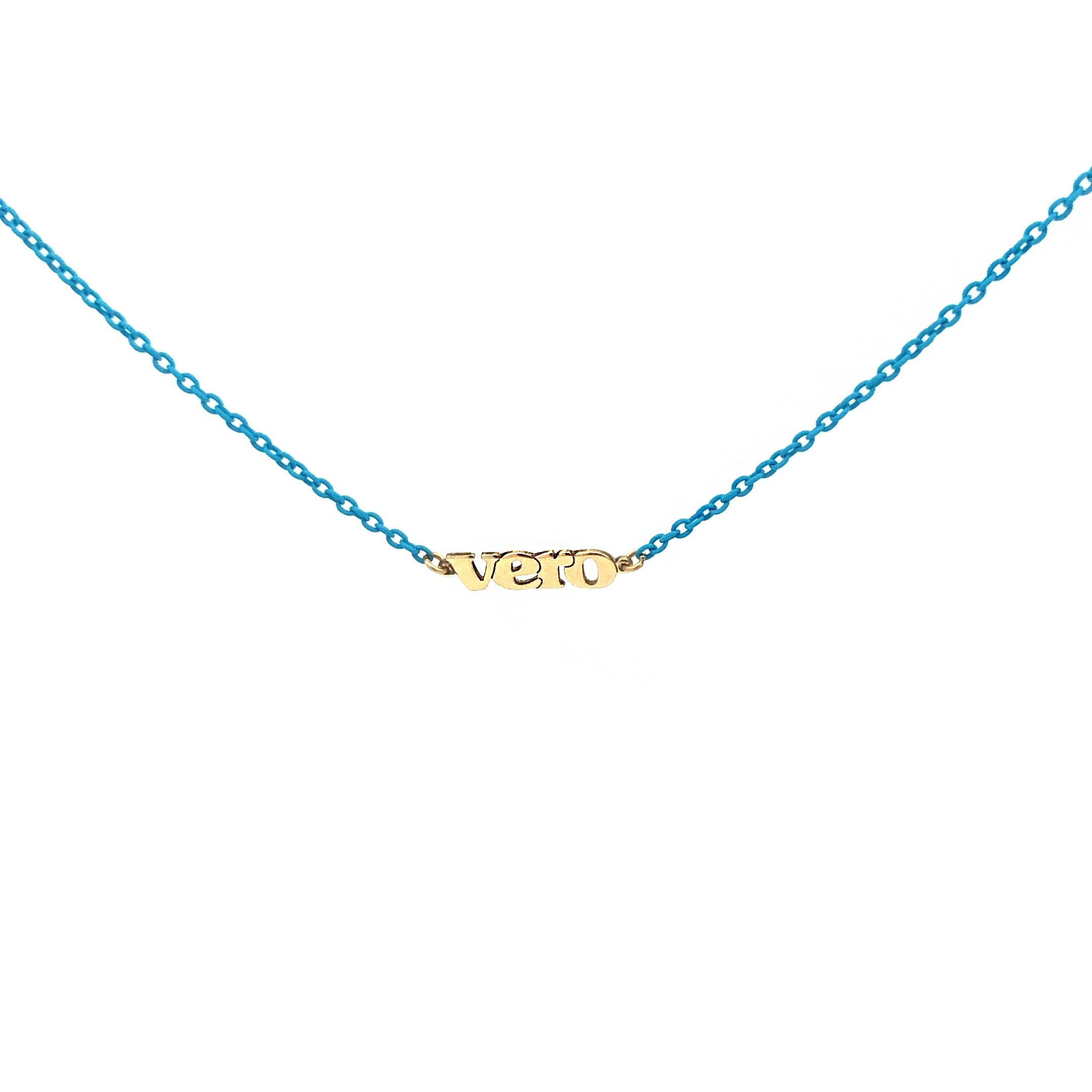 Girocolli - Girocollo Golden Mate personalizzabile catena colorata – ORO18KT - 5 | Rue des Mille