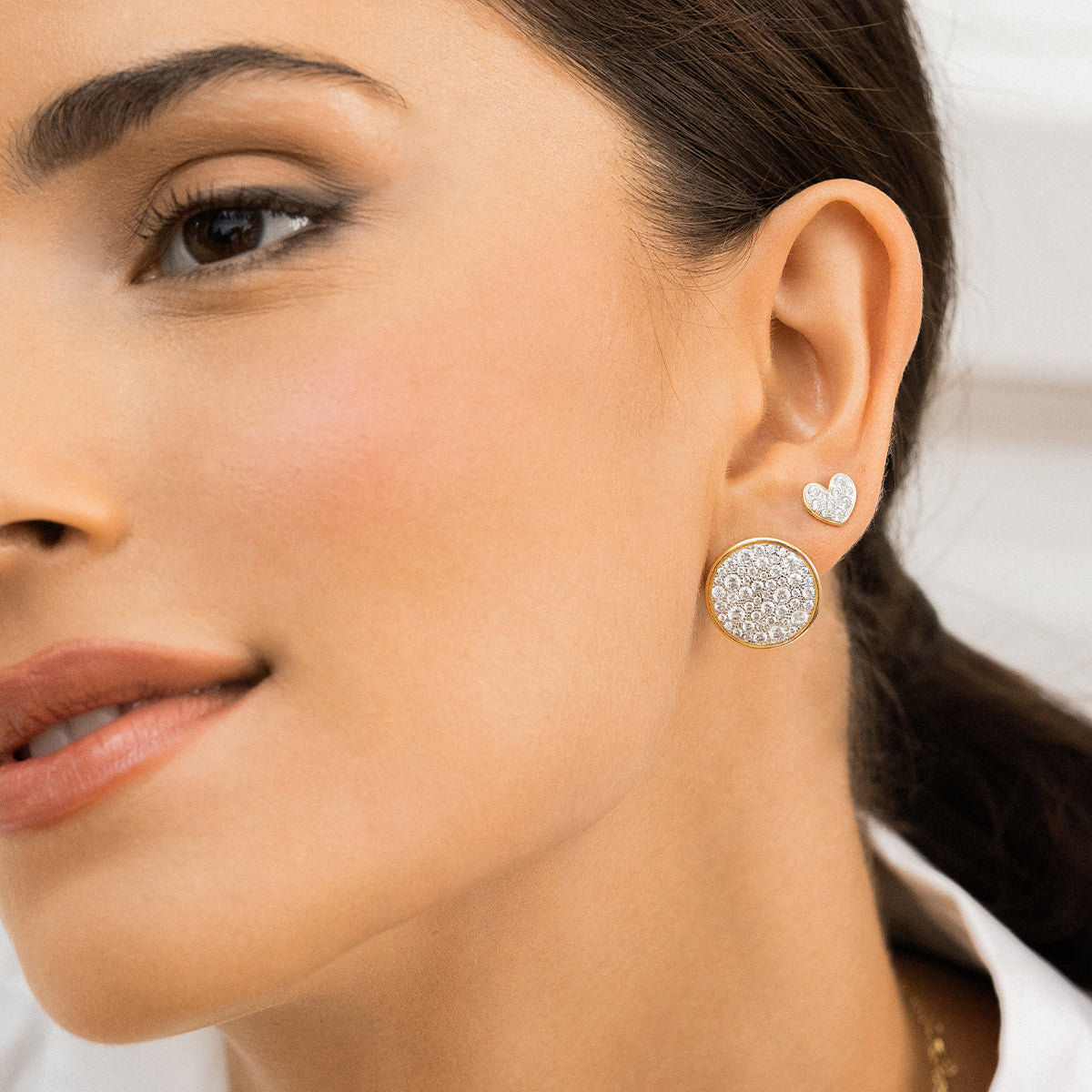 Earrings - Lobe earrings oversized circle - STARDUST TEN - 3 | Rue des Mille