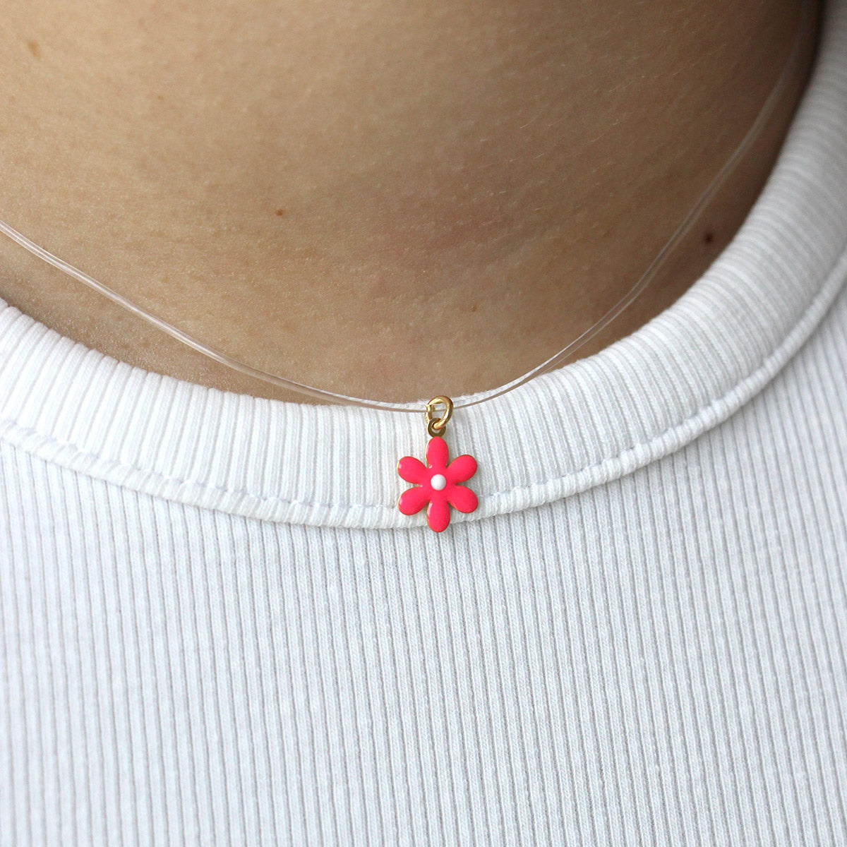 Line choker fuchsia daisy - RueFlower