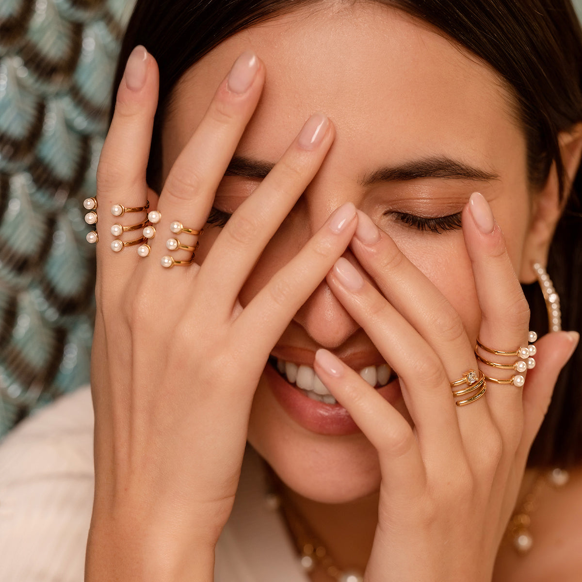 Rings - Spiral and bezel ring with zircon - SHAPES - 4 | Rue des Mille