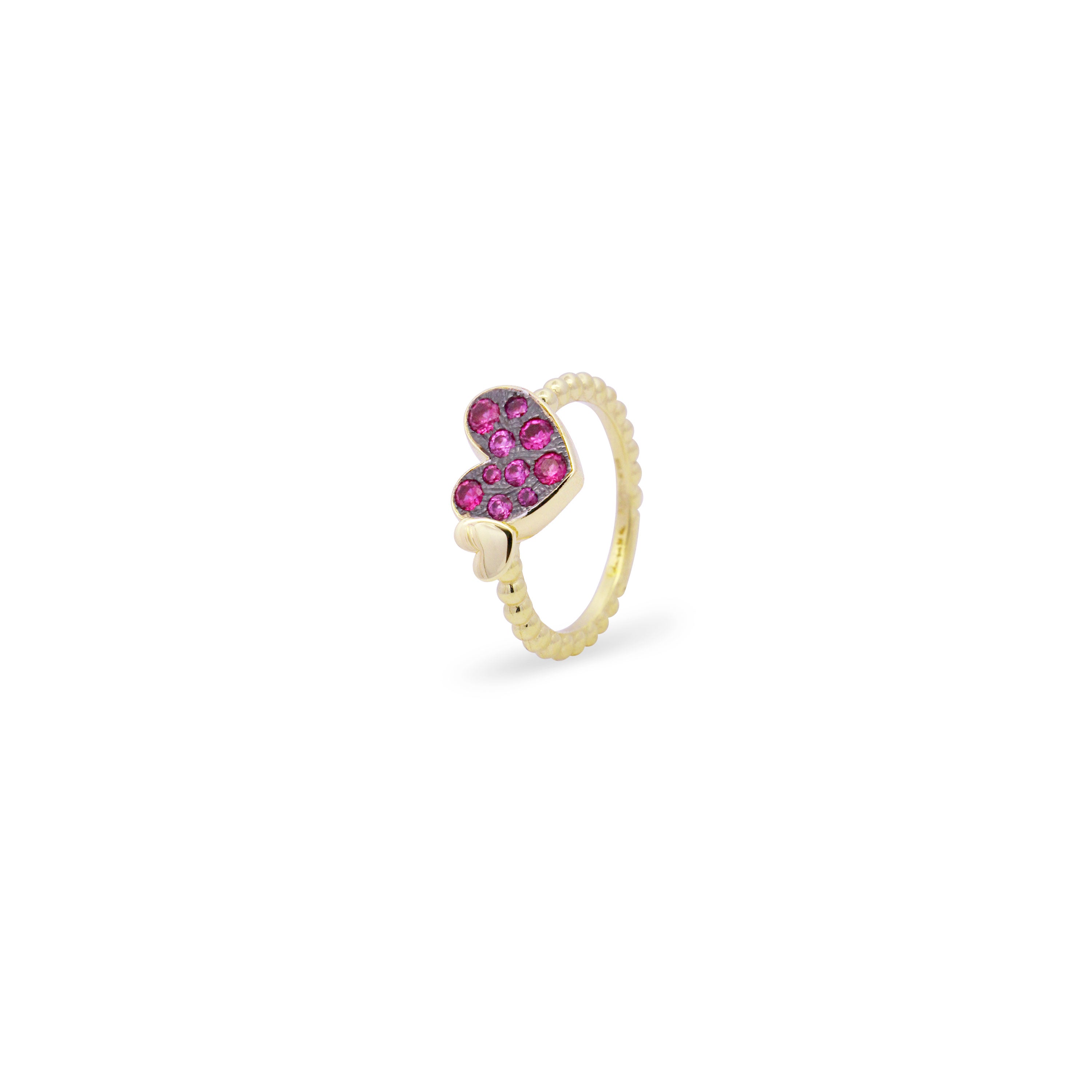 Ring with an oversized colored pavé subject - STARDUST TEN