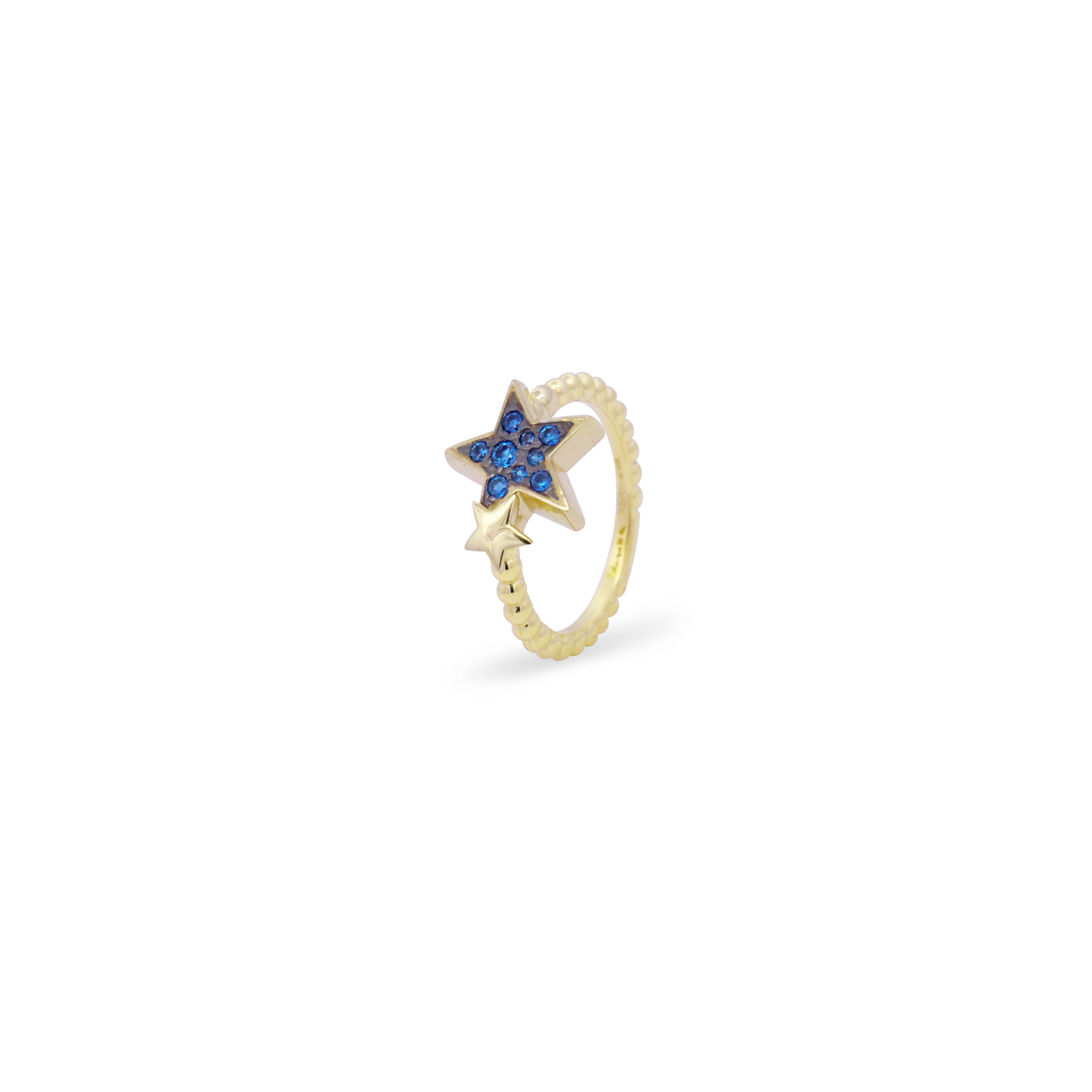 Rings - Ring with an oversized colored pavé subject - STARDUST TEN - 2 | Rue des Mille