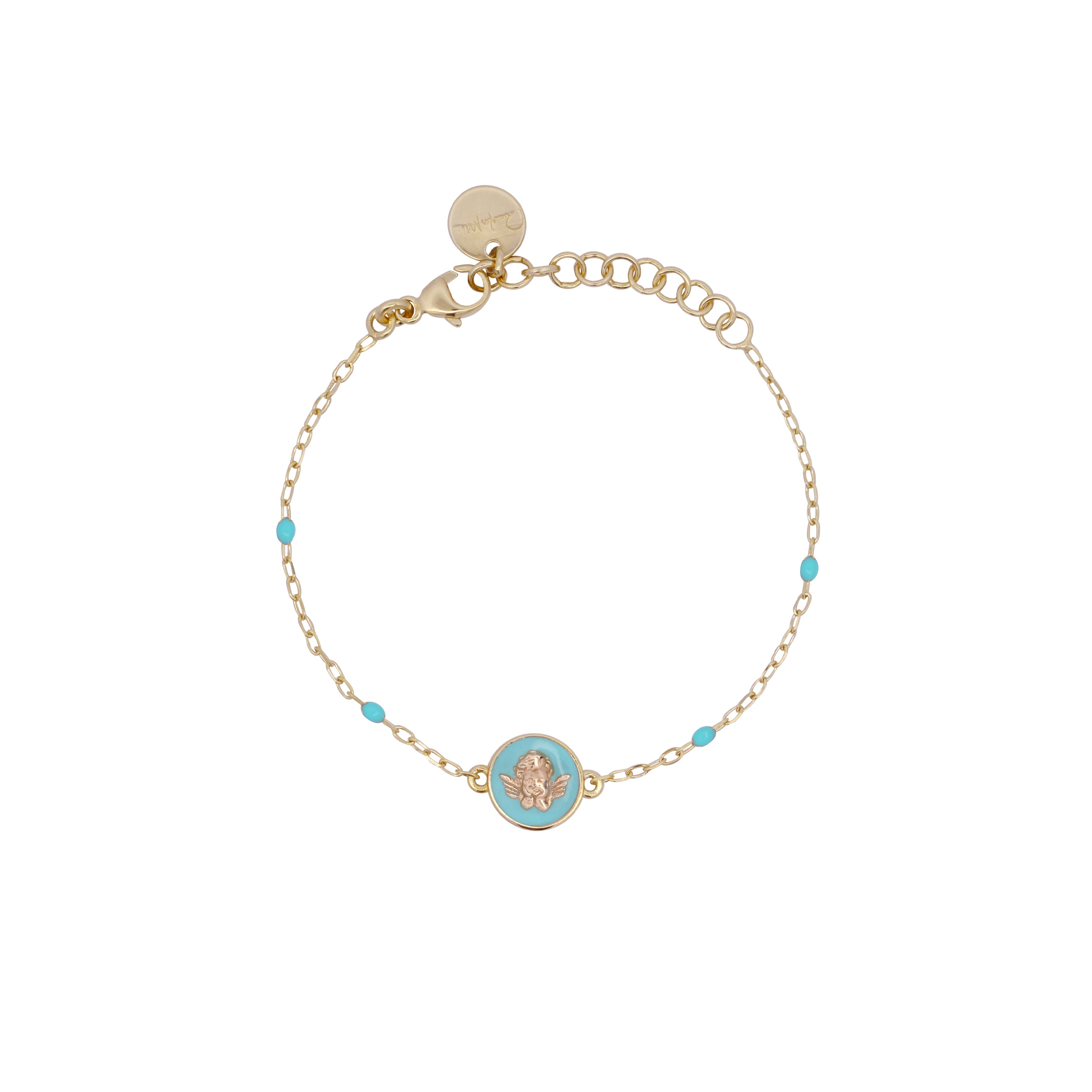 Bracelet Turquoise enamel Child Angel - Io&Ro