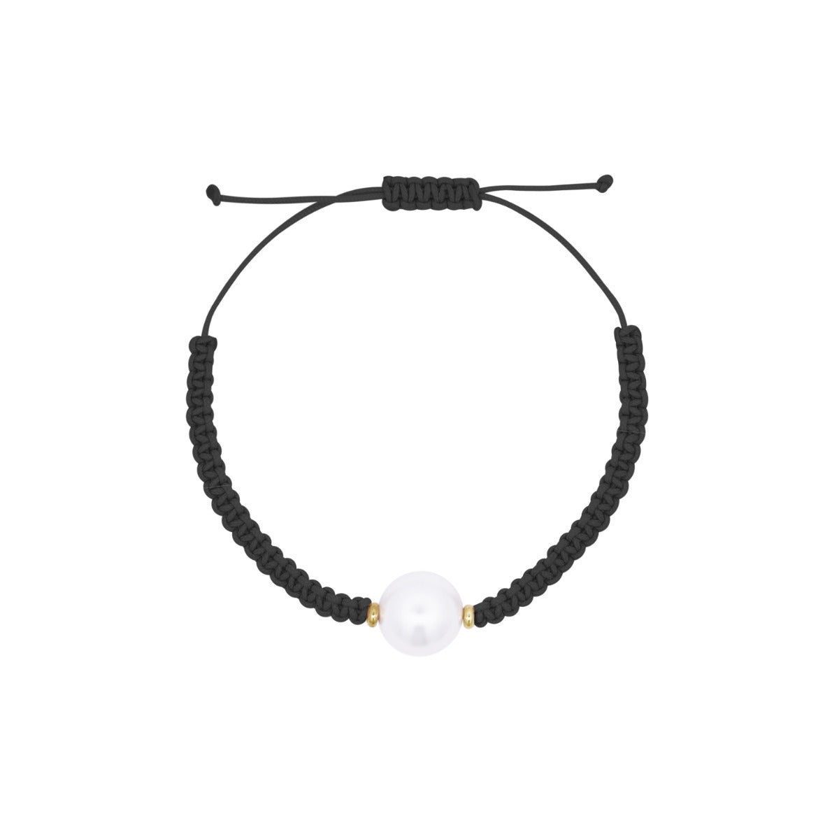 Bracelet black scooby-doo and central pearl -WHITESIDE