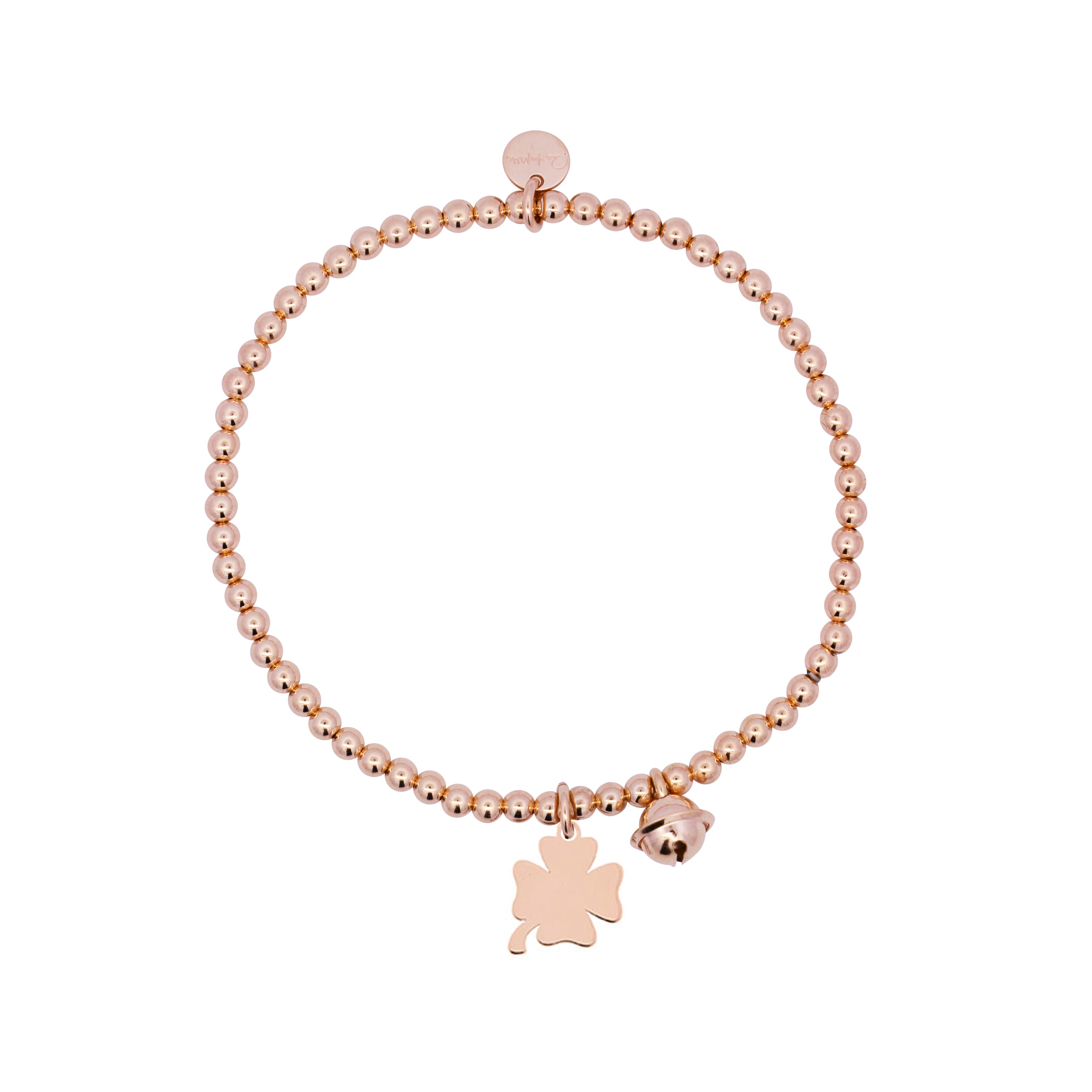 Pulseras - Pulsera Élastica con Colgante trébol de cuatro hojas - 2 | Rue des Mille