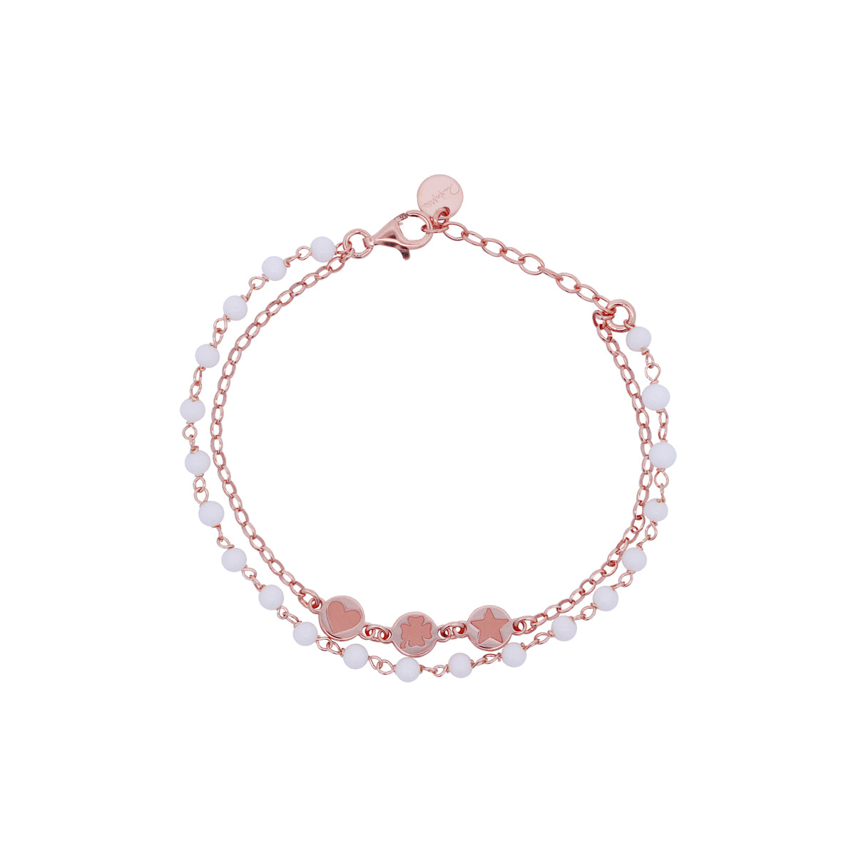 Bracelets - DOUBLE WIRE BRACELET - GIPSY WHITE - 1 | Rue des Mille