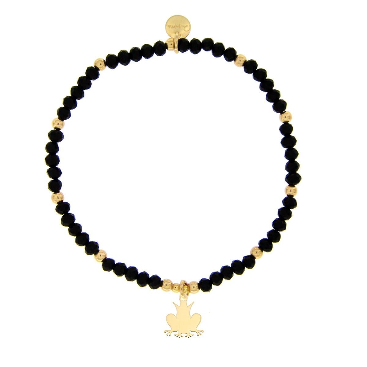 Bracelets - Elastic bracelet with micro stones and frog pendant - 1 | Rue des Mille