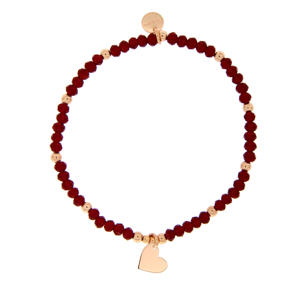 Bracelets - Elastic bracelet with micro stones and heart pendant - 2 | Rue des Mille