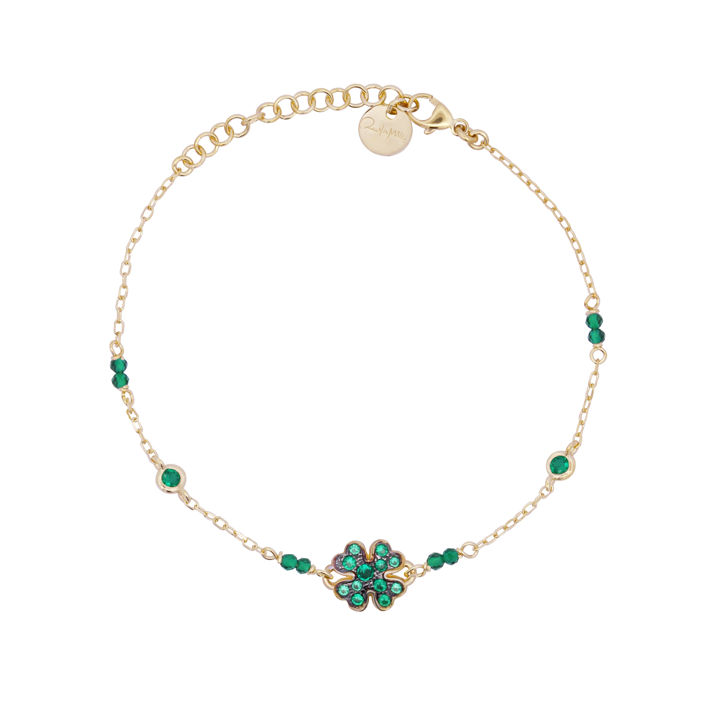 Bracelets - Chain bracelet with pavé colored bezels - STARDUST TEN - 3 | Rue des Mille