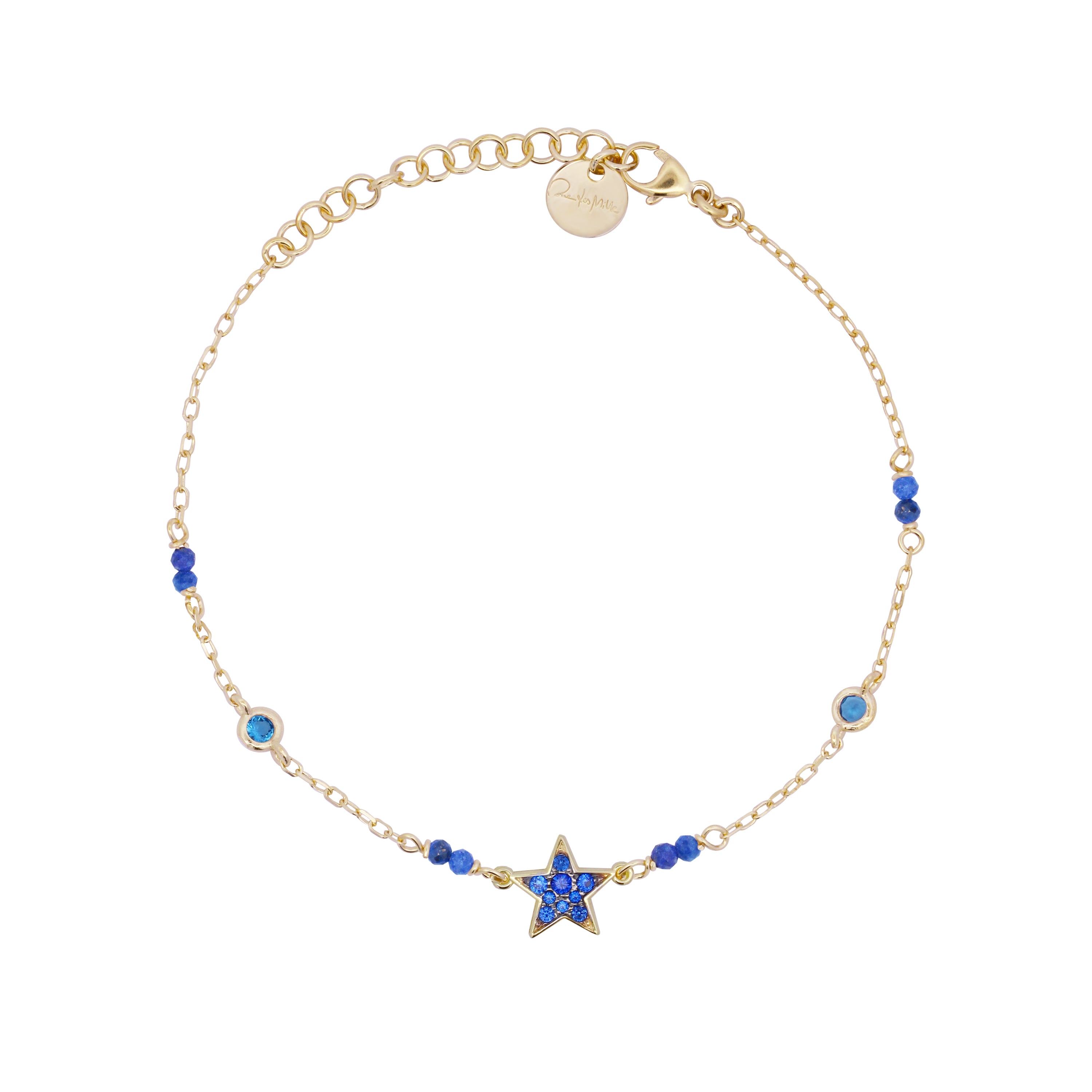 Pulseras - Pulsera de cadena con biseles de pavé de colores - STARDUST TEN - 2 | Rue des Mille