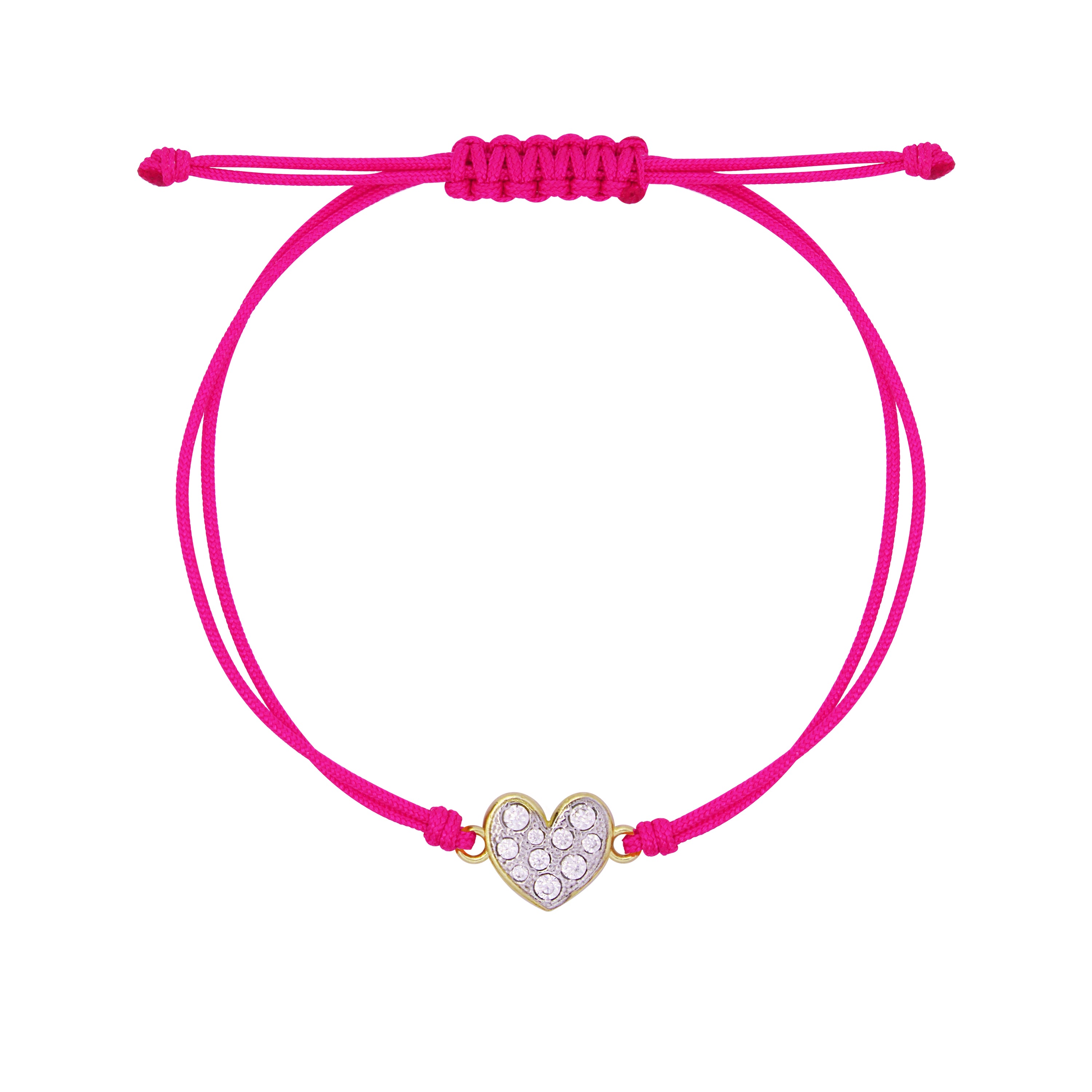 Bracciali - Bracciale tessuto cuore small pavè - STARDUST TEN - 2 | Rue des Mille