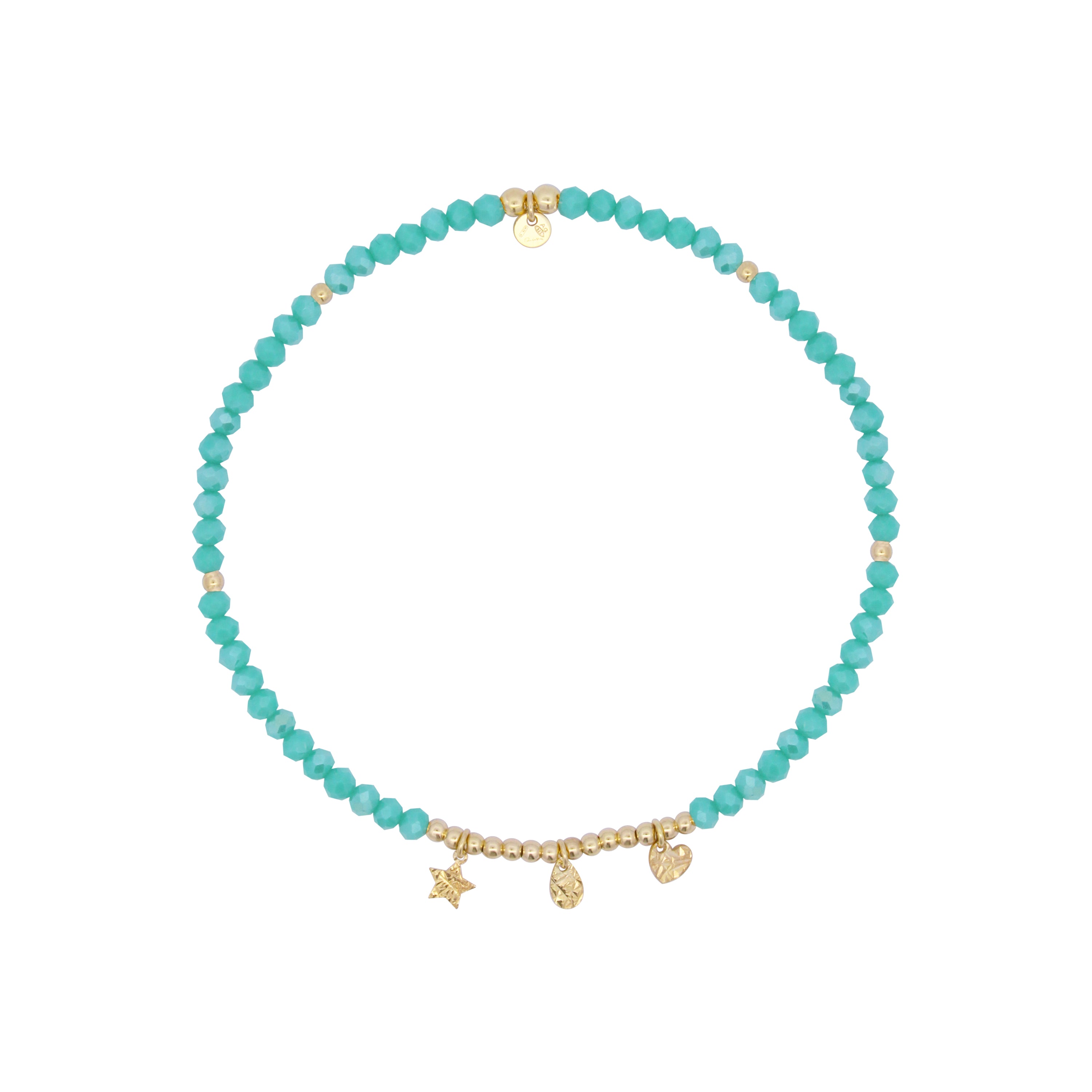 Anklets - Elastic teal anklet - Anklets Mania - 1 | Rue des Mille