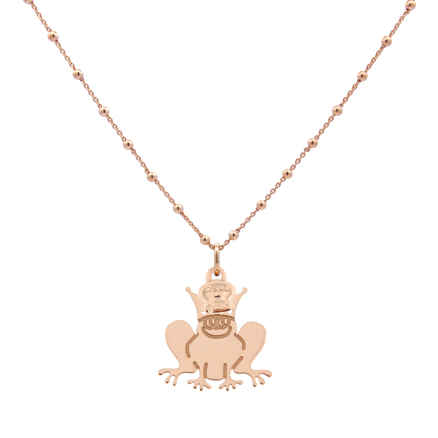 Necklaces - Beaded Necklace Frog Pendant - 3 | Rue des Mille