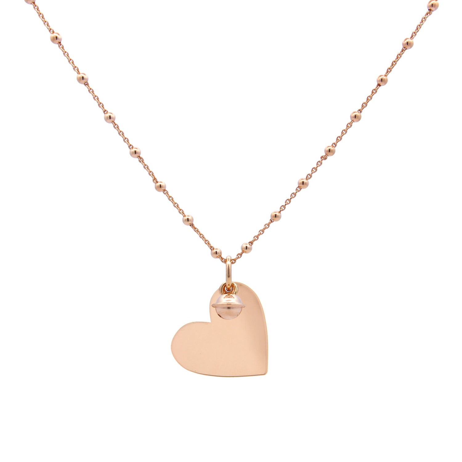 Necklaces - Beaded Necklace Heart Pendant - 2 | Rue des Mille