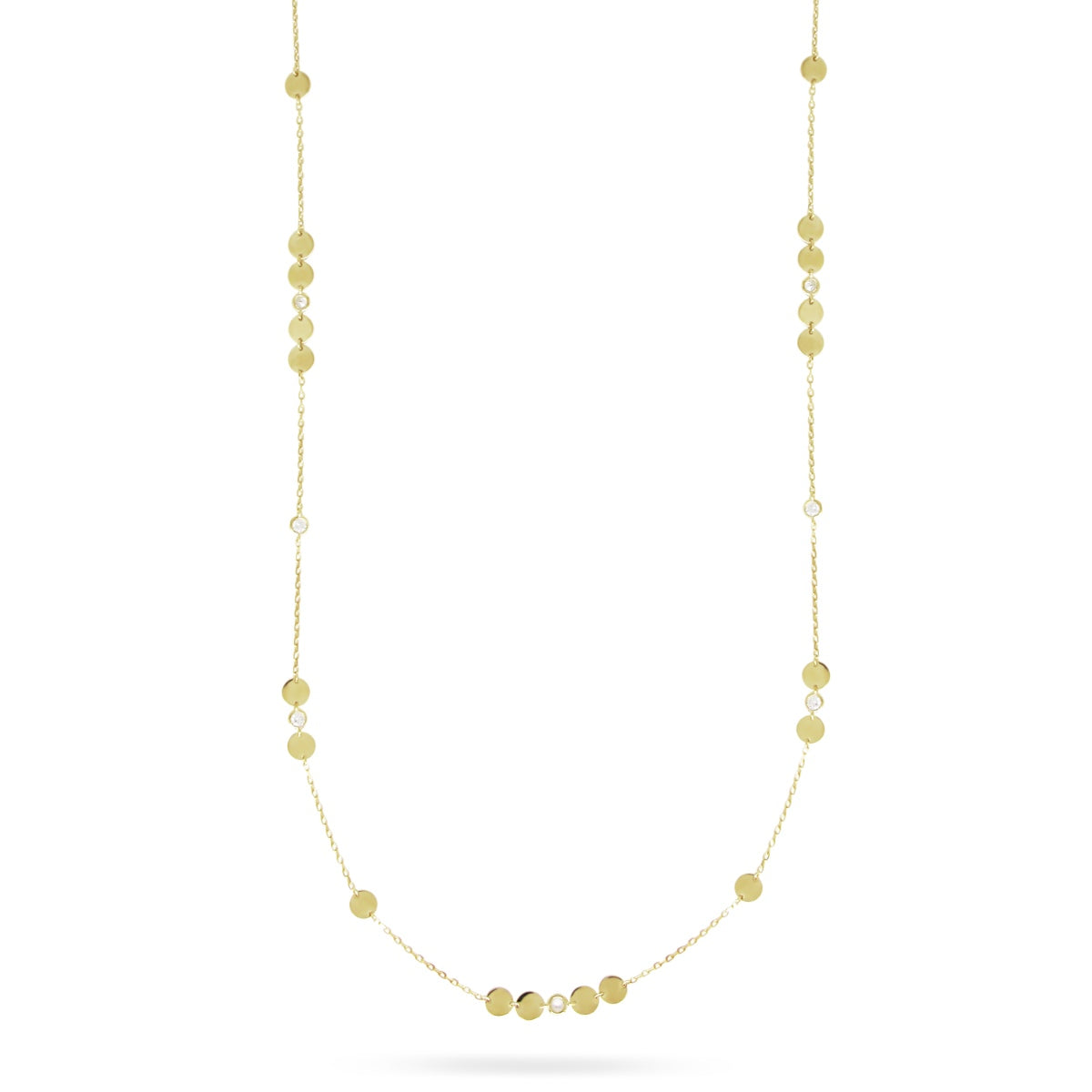 Necklaces - Necklace with disks and settings - SHAPES - 1 | Rue des Mille