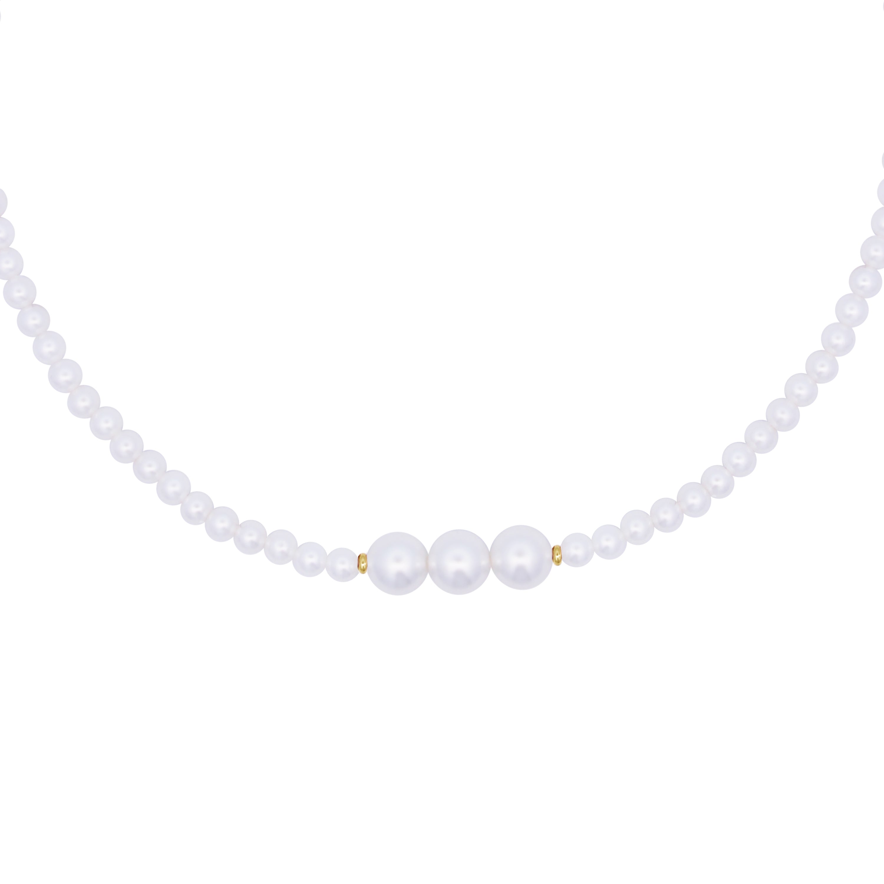 Chokers - Choker with three pearls - WHITESIDE - 2 | Rue des Mille