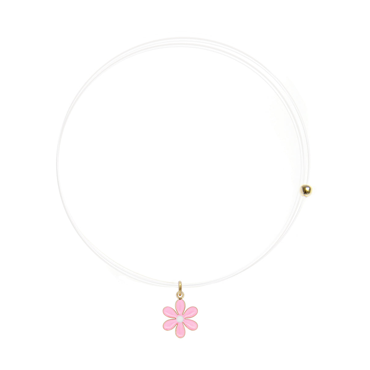 Line choker pastel pink daisy - RueFlower