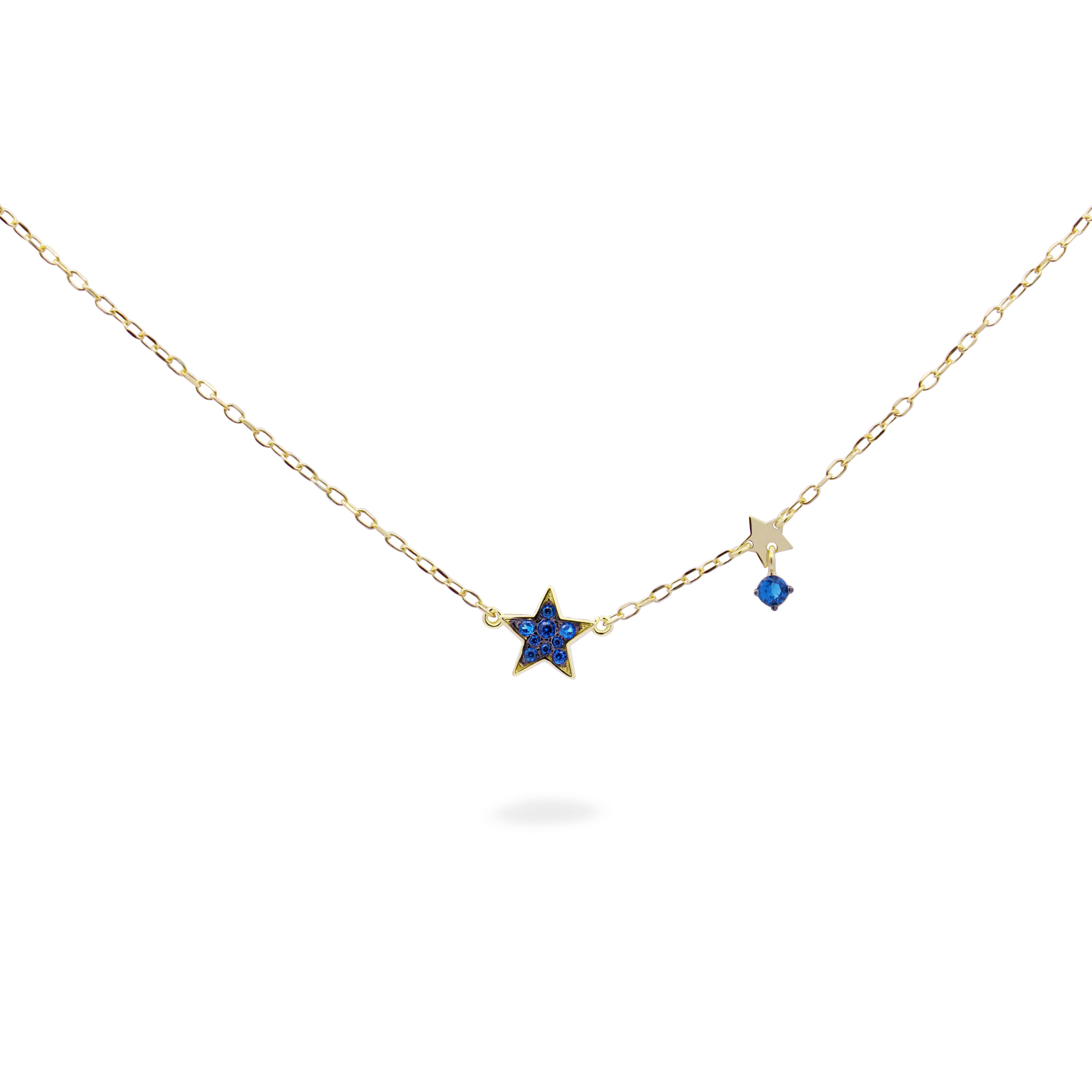 Chokers - Necklace with chain and colored pavè - STARDUST TEN - 2 | Rue des Mille