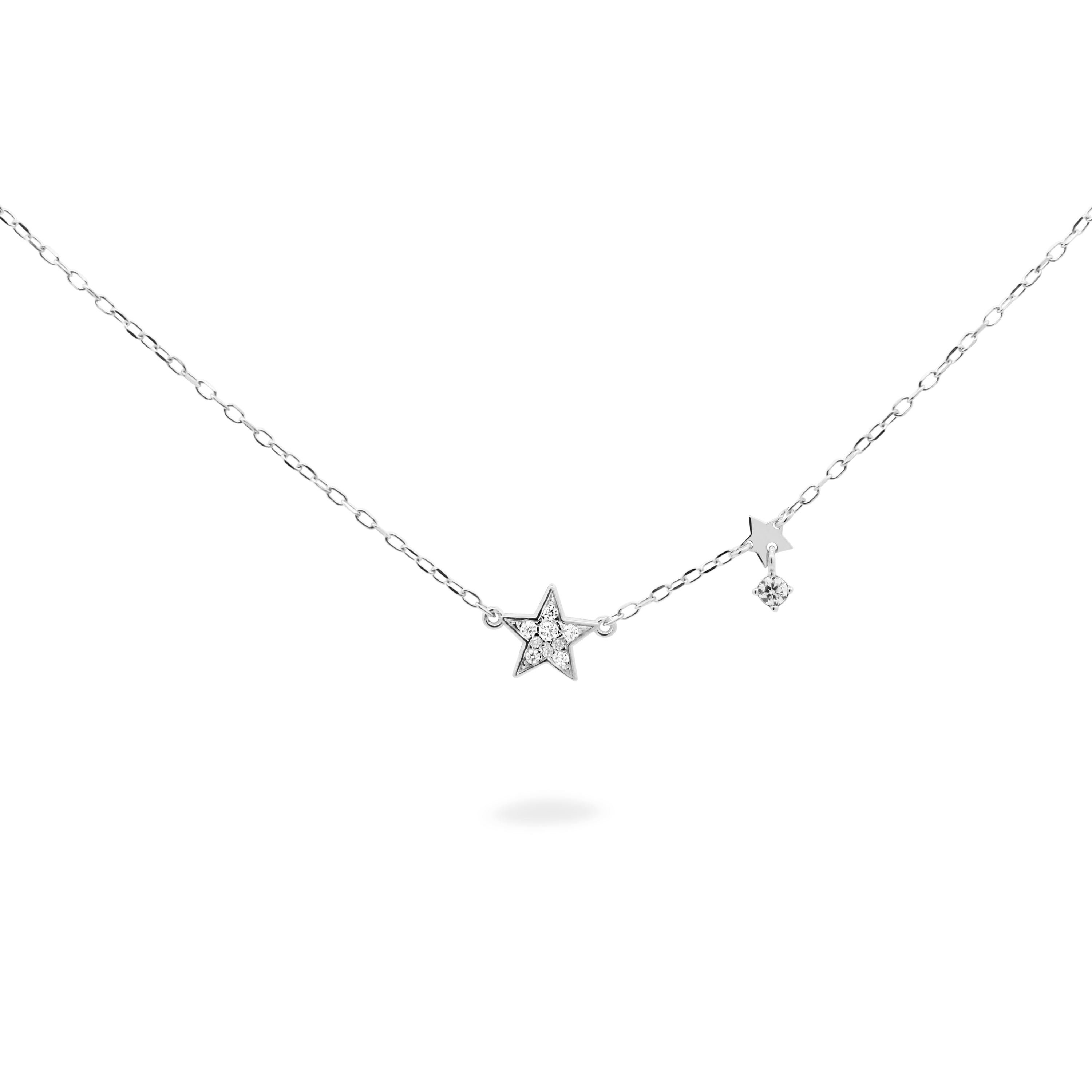 Chokers - Necklace with chain and pavè star - STARDUST TEN - 2 | Rue des Mille