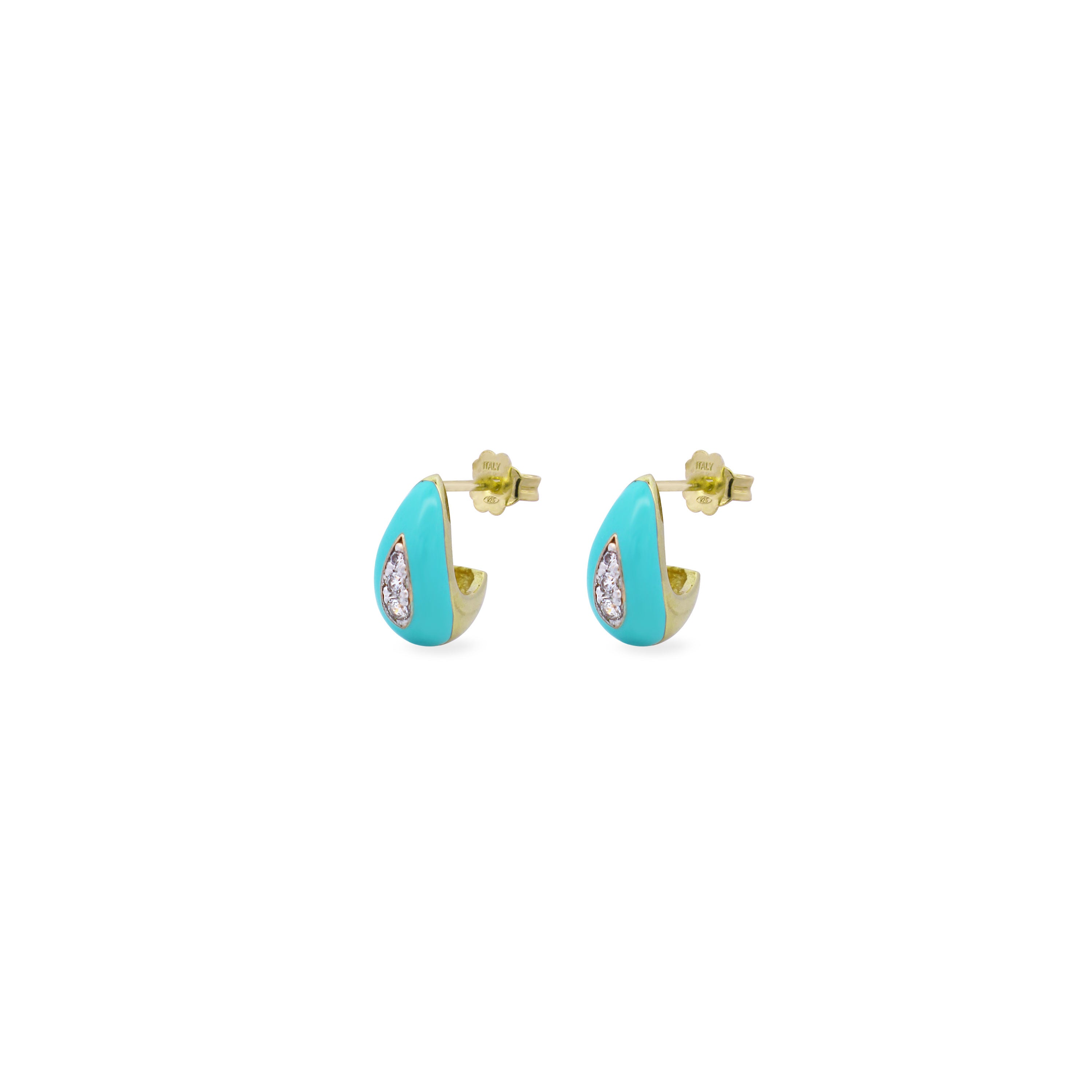 Pair of enameled drop earrings - ColorFUN