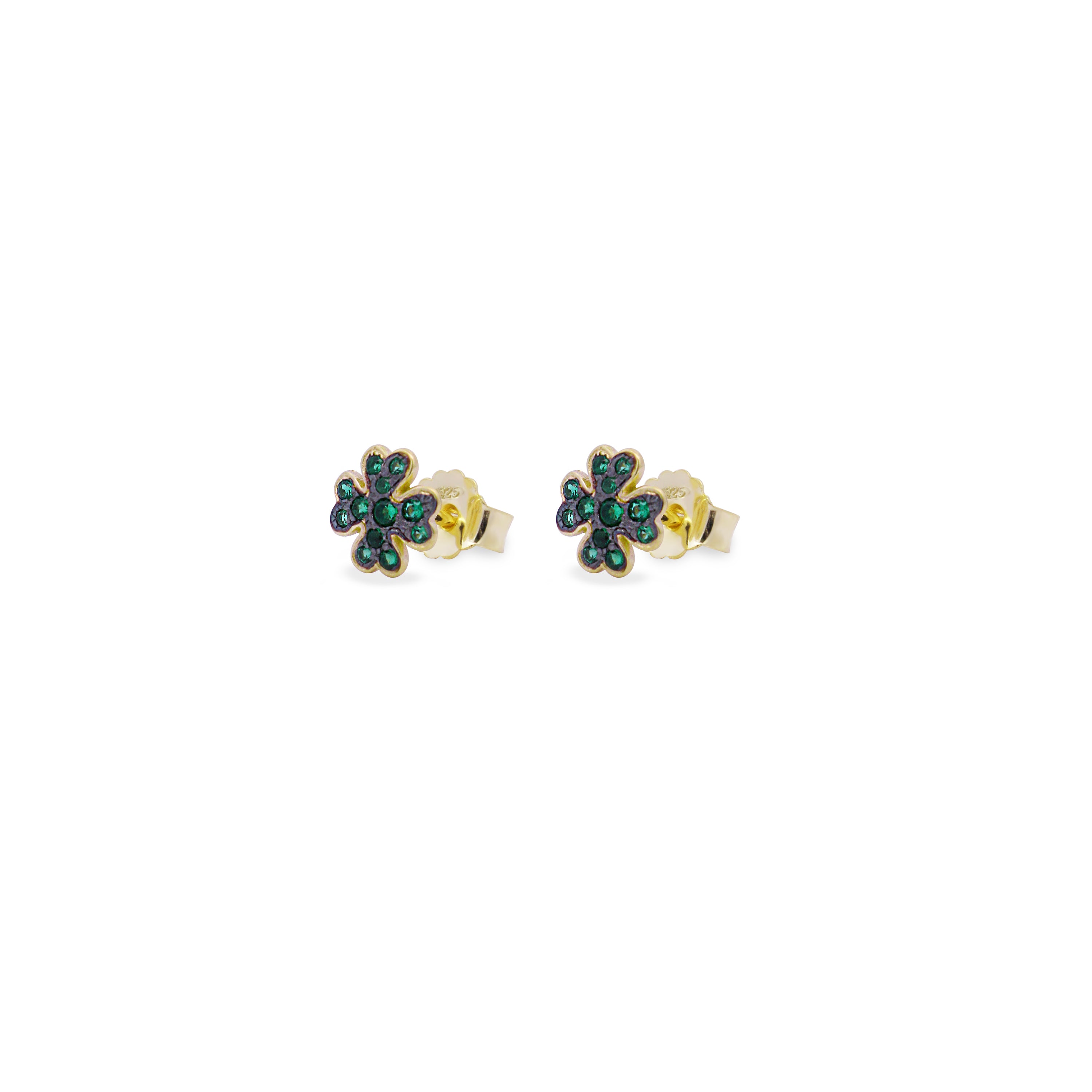 Earrings - Small pavè colored zircons lobe earrings - STARDUST TEN - 3 | Rue des Mille