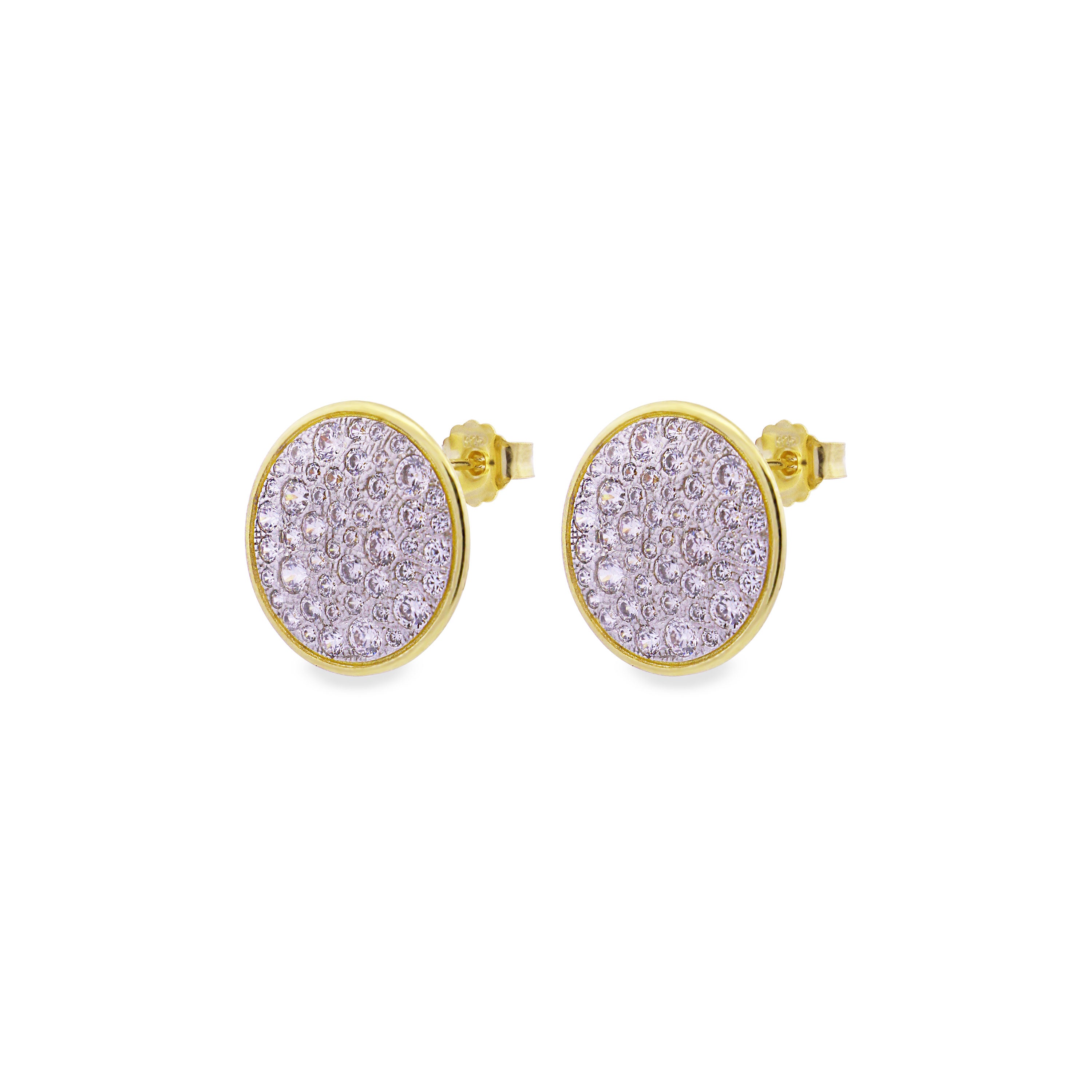 Lobe earrings oversized circle - STARDUST TEN