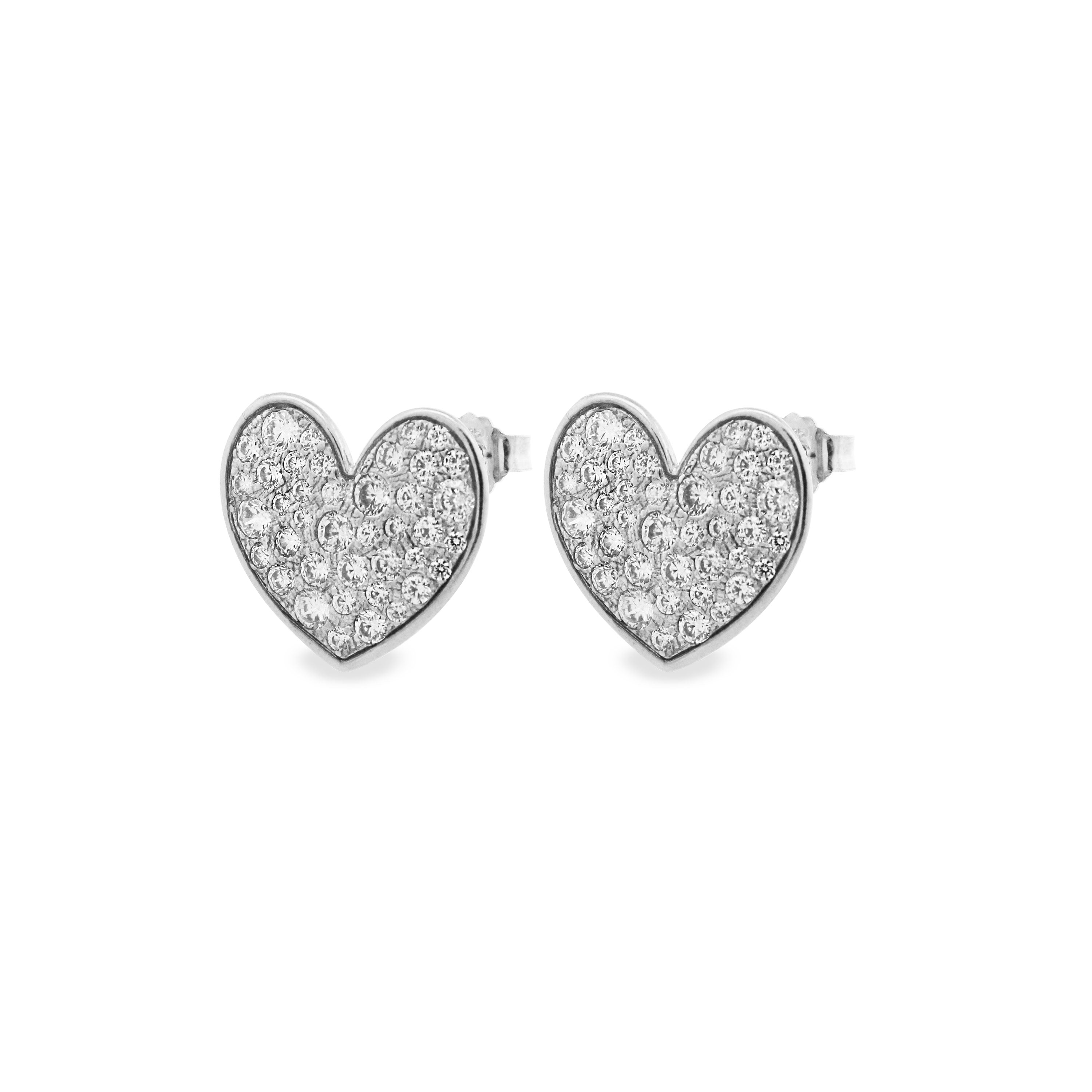 Earrings - Lobe earrings oversized heart - STARDUST TEN - 2 | Rue des Mille