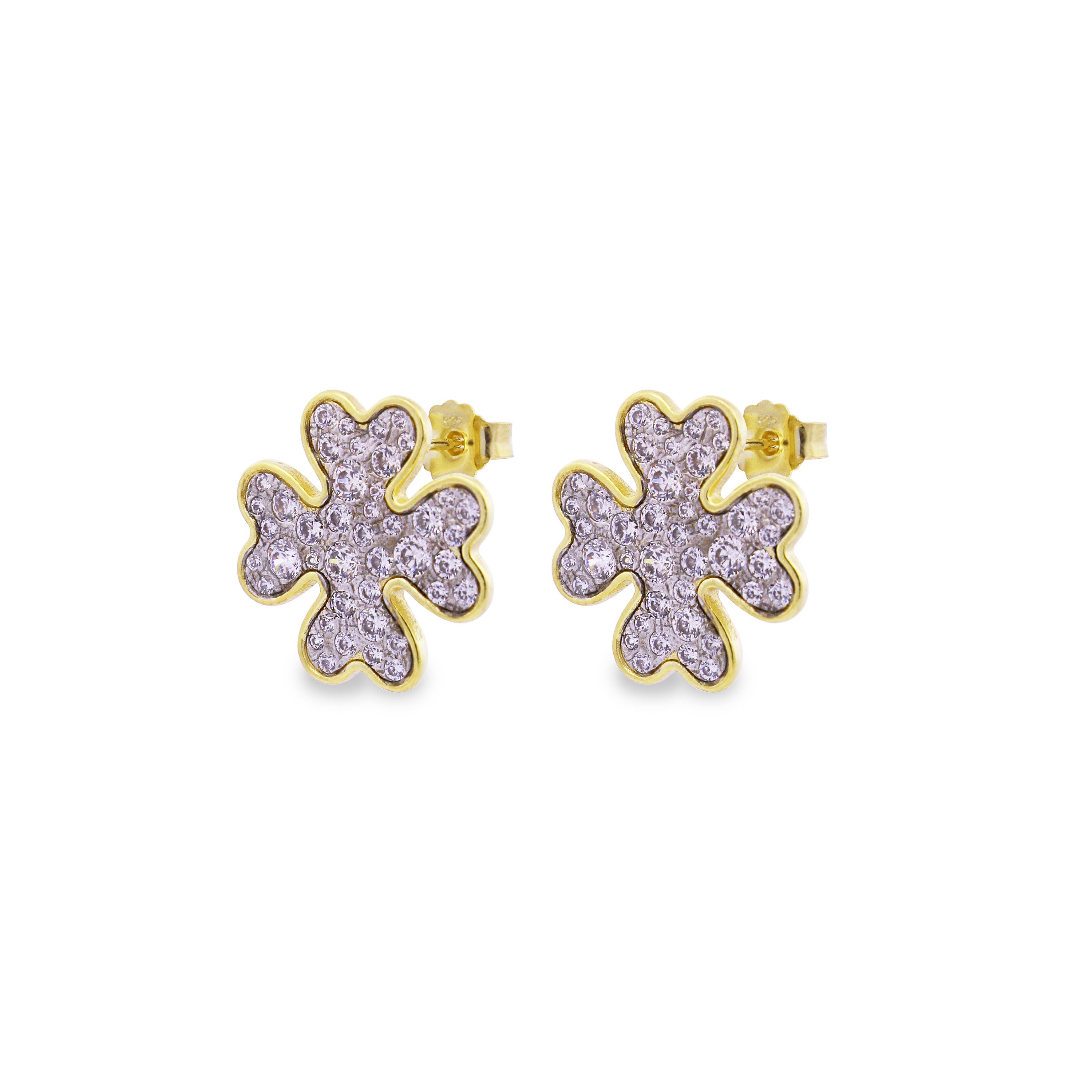 Lobe earrings oversized clover - STARDUST TEN