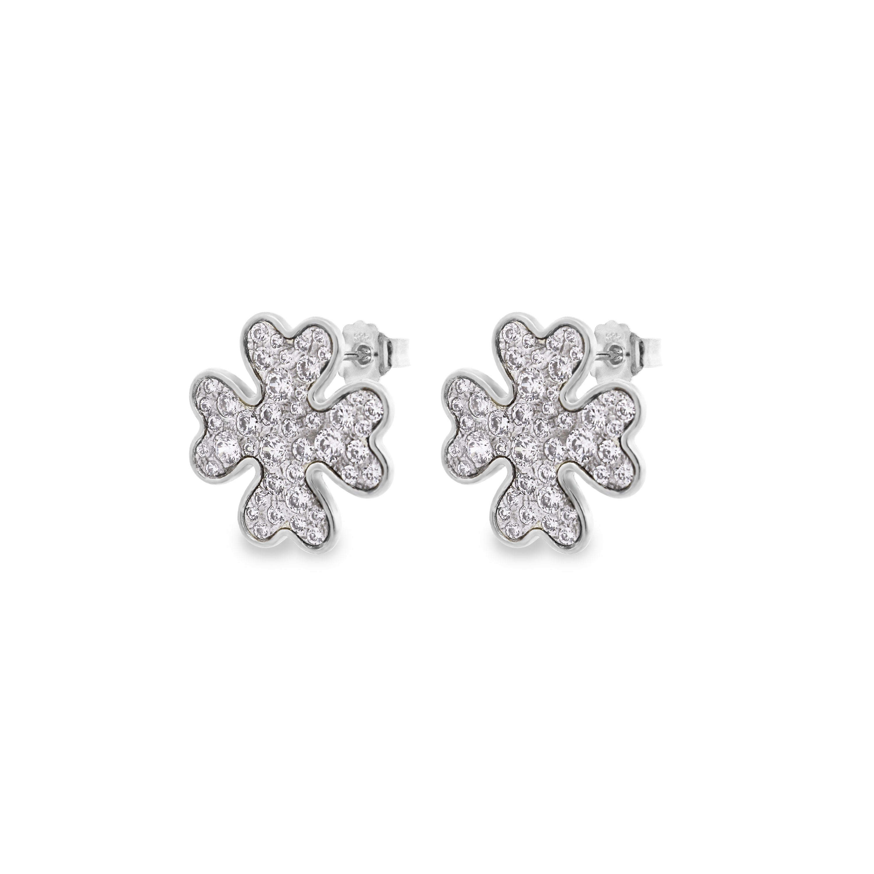 Earrings - Lobe earrings oversized clover - STARDUST TEN - 2 | Rue des Mille