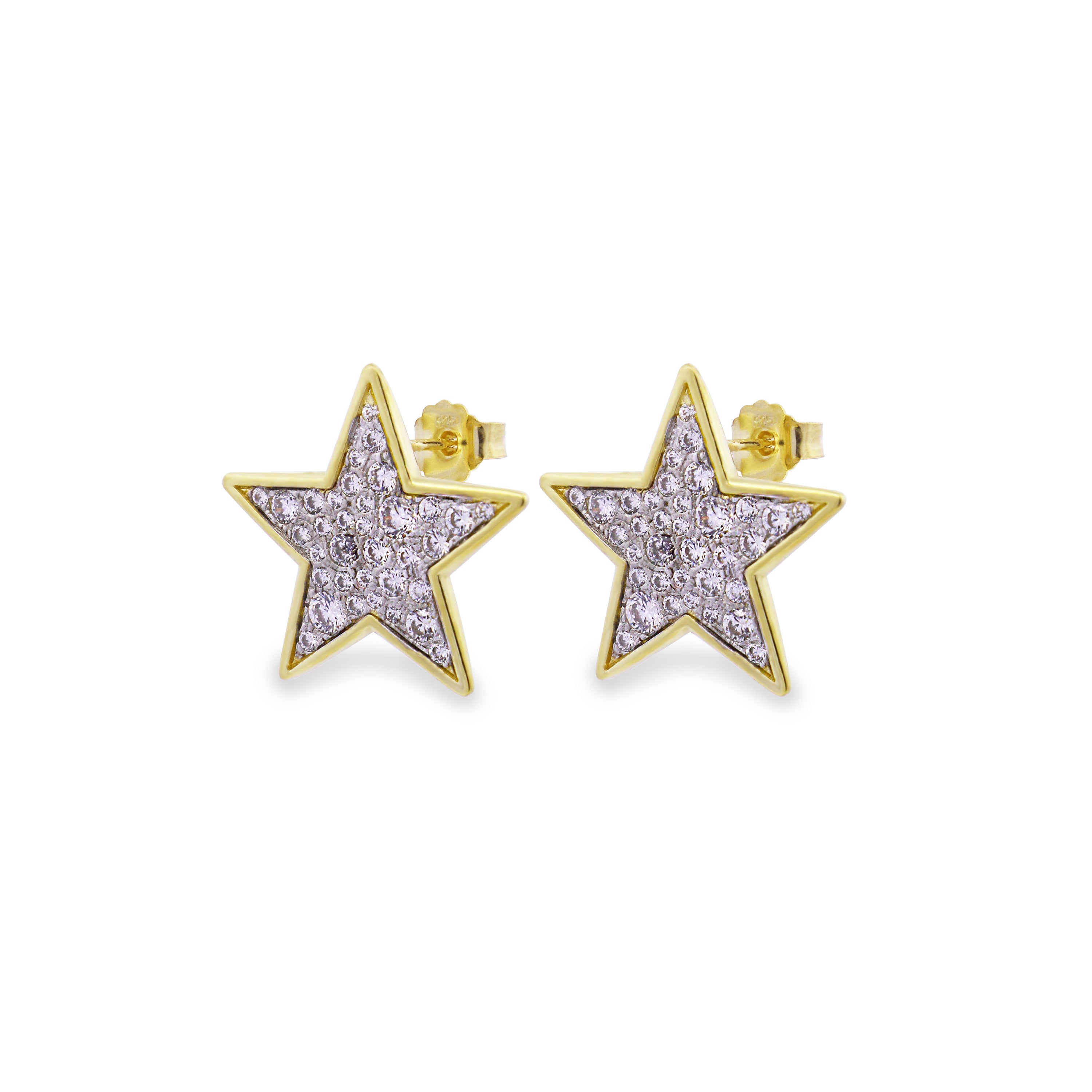 Lobe earrings oversized star - STARDUST TEN