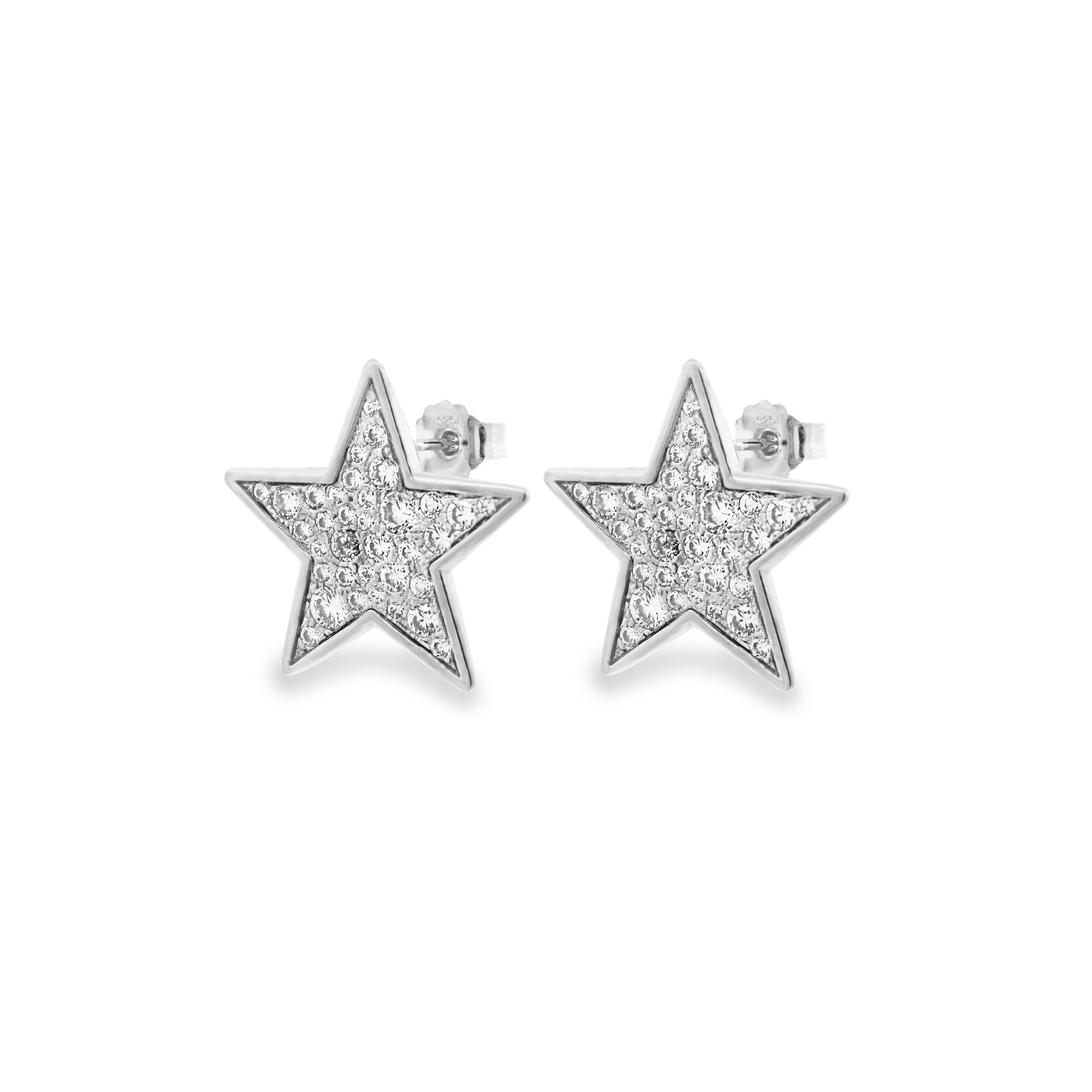 Earrings - Lobe earrings oversized star - STARDUST TEN - 2 | Rue des Mille