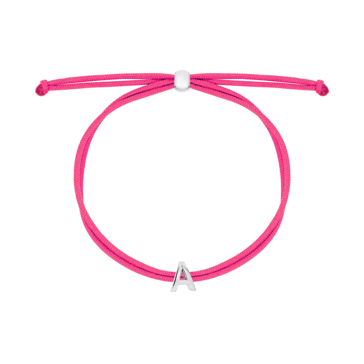 Bracciali - Carousel doppio filo fucsia fluo lettera - 1 | Rue des Mille